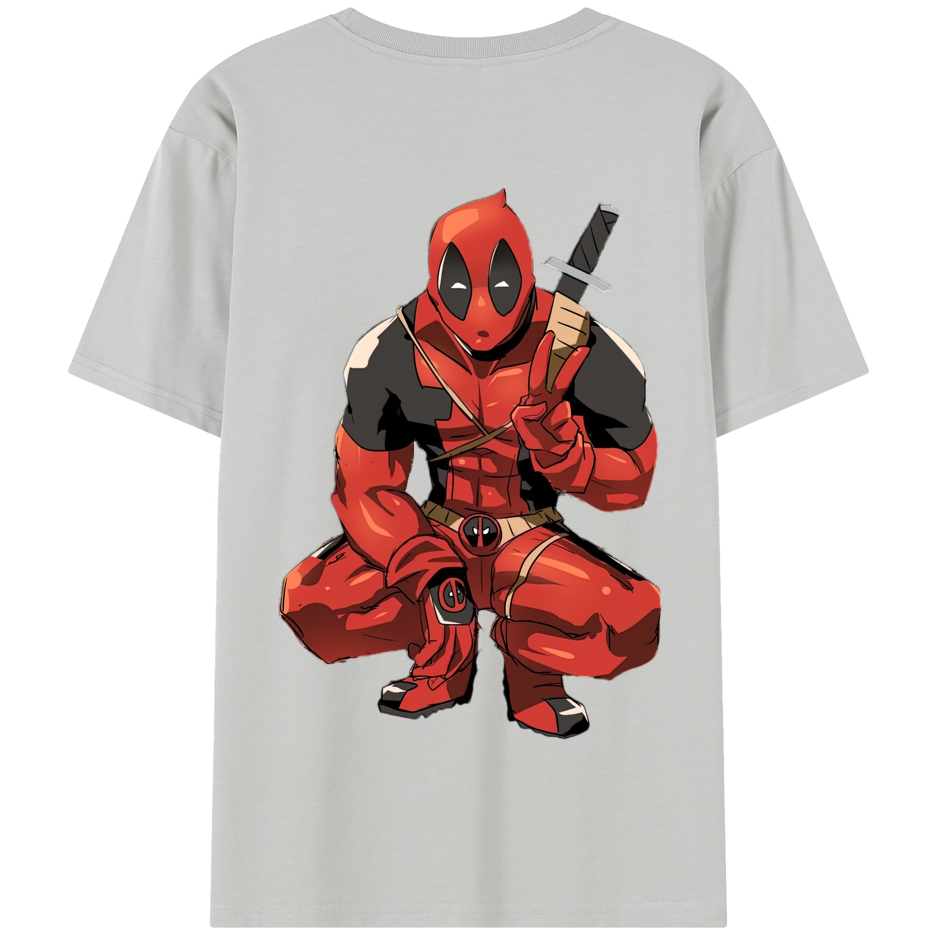 （画像用） Deadpool デッドプール 綿100％半袖Tシャツ（背面プリント）