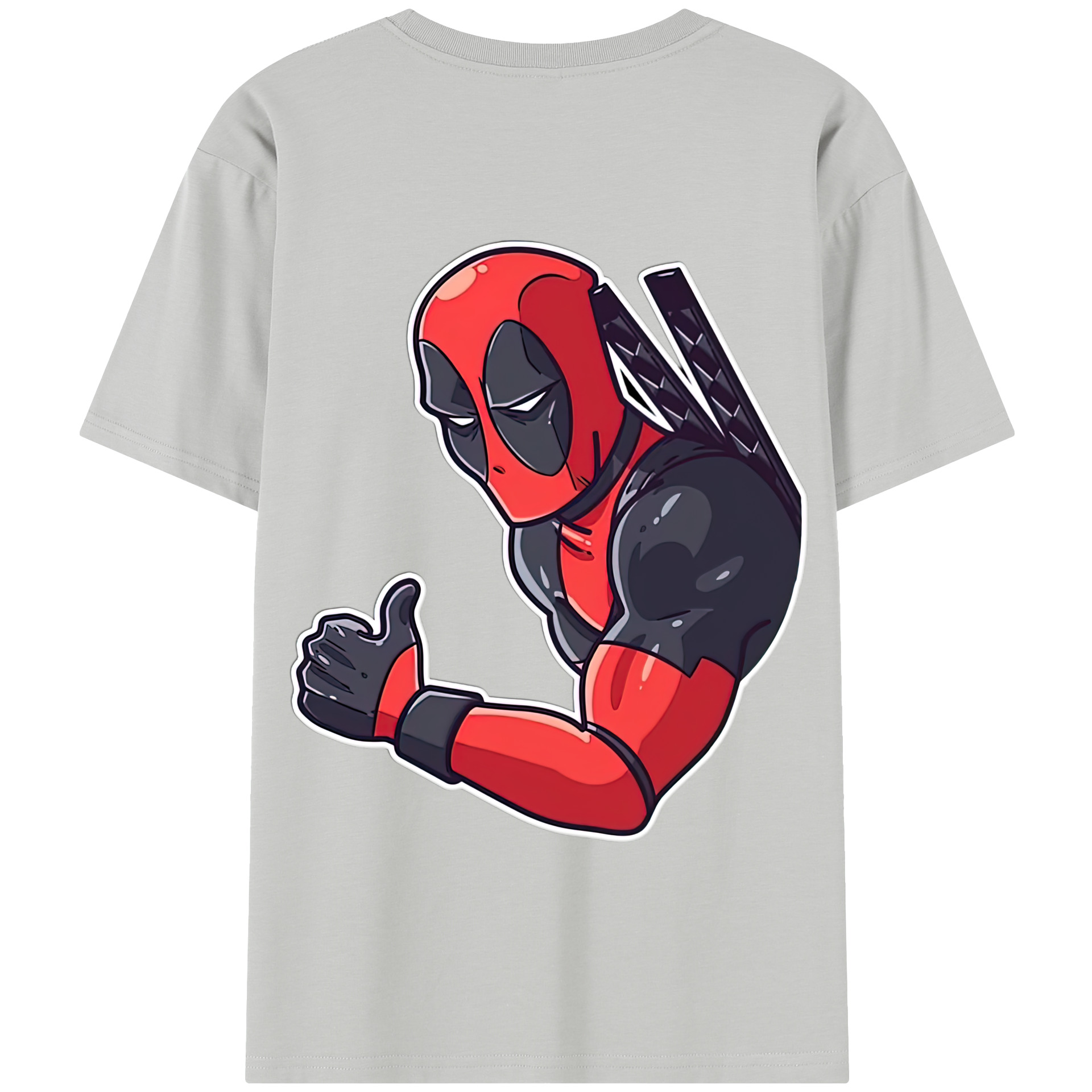 （画像用） Deadpool デッドプール 綿100％半袖Tシャツ（背面プリント）