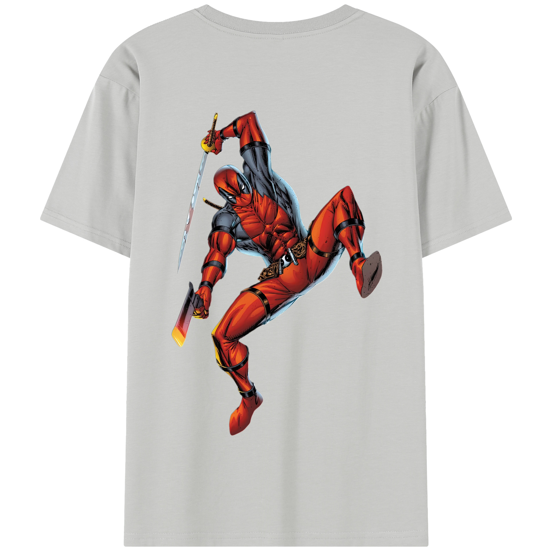 （画像用） Deadpool デッドプール 綿100％半袖Tシャツ（背面プリント）