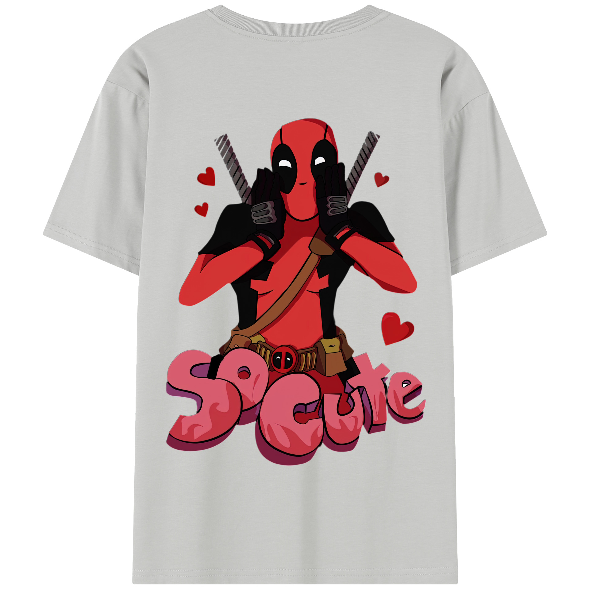 （画像用） Deadpool デッドプール 綿100％半袖Tシャツ（背面プリント）