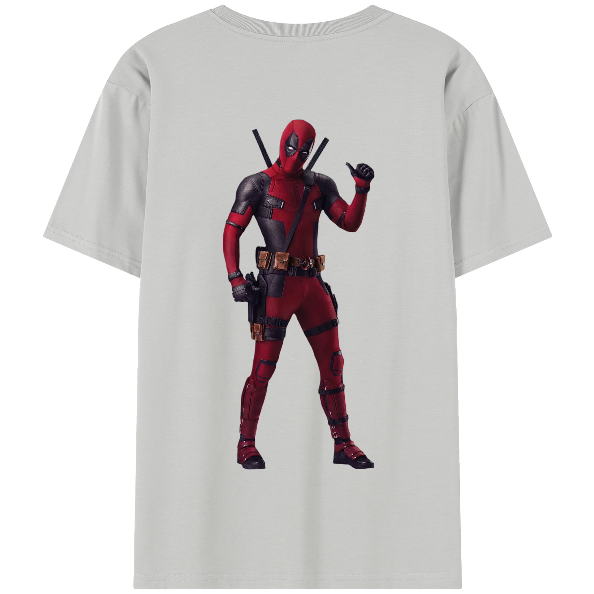 （画像用） Deadpool デッドプール 綿100％半袖Tシャツ（背面プリント）
