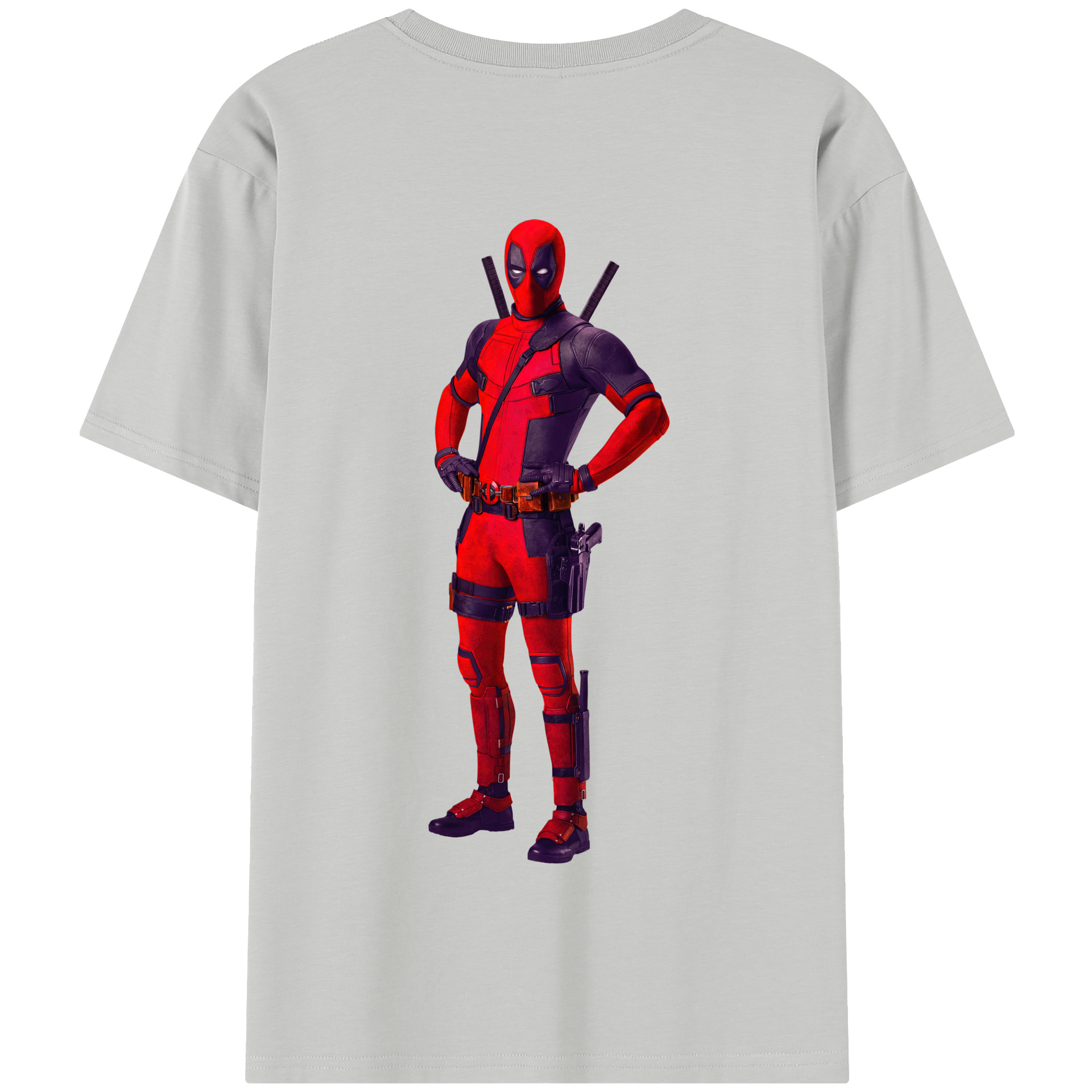 （画像用） Deadpool デッドプール 綿100％半袖Tシャツ（背面プリント）