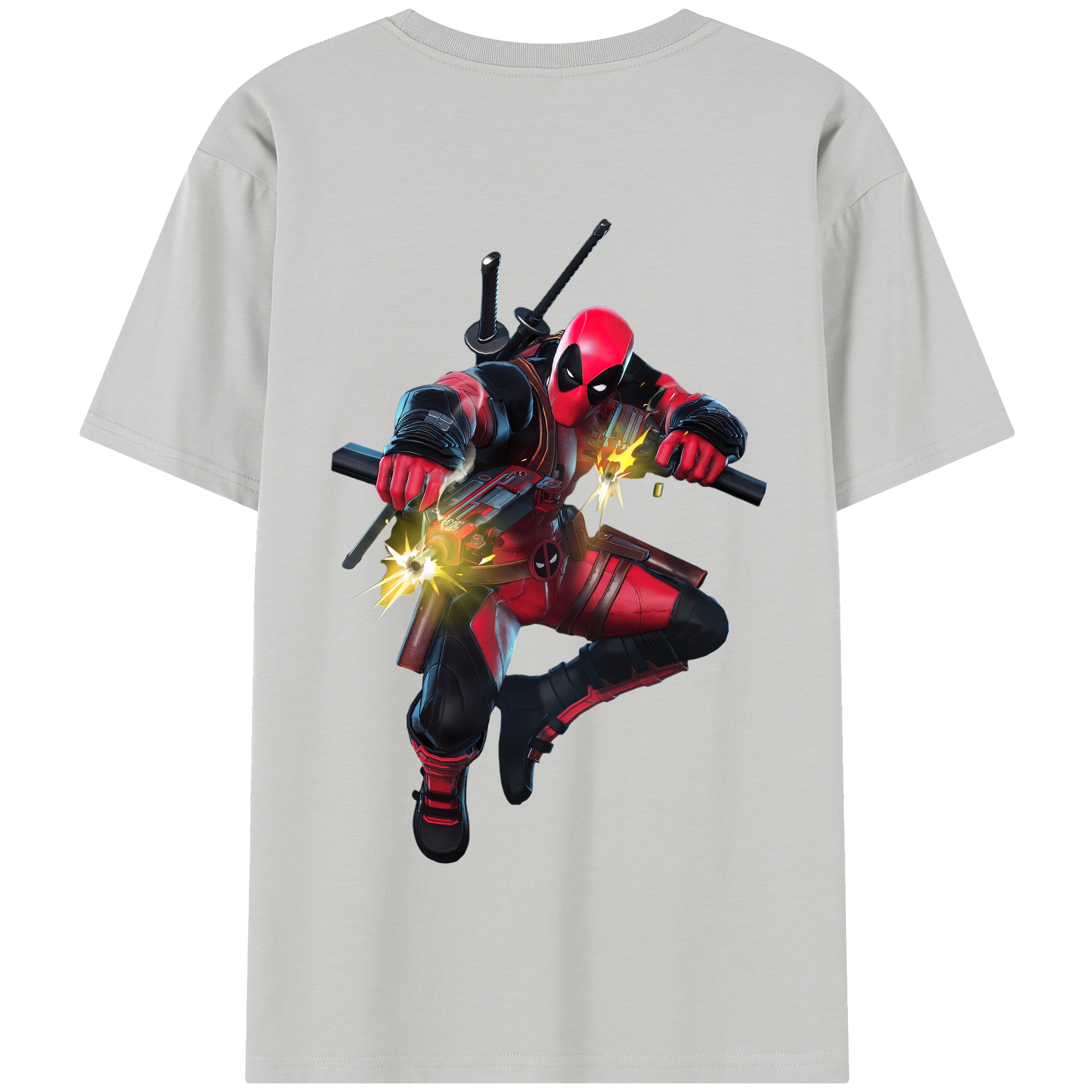 （画像用） Deadpool デッドプール 綿100％半袖Tシャツ（背面プリント）