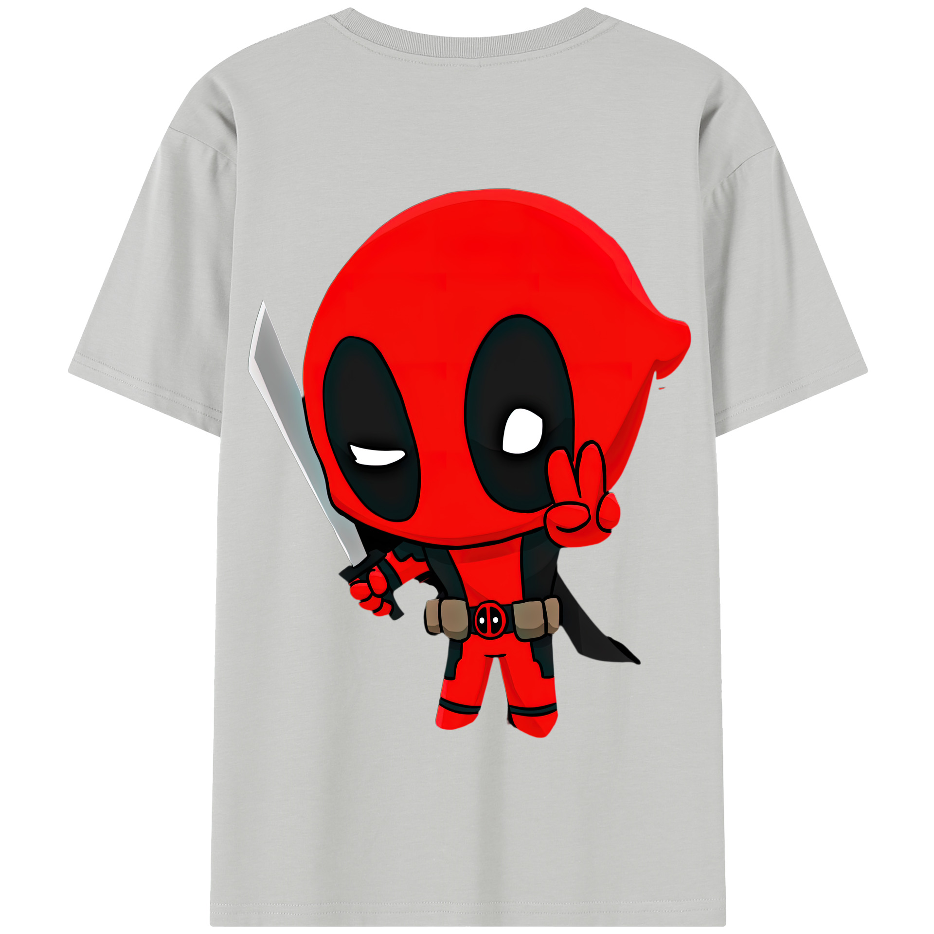 （画像用） Deadpool デッドプール 綿100％半袖Tシャツ（背面プリント）