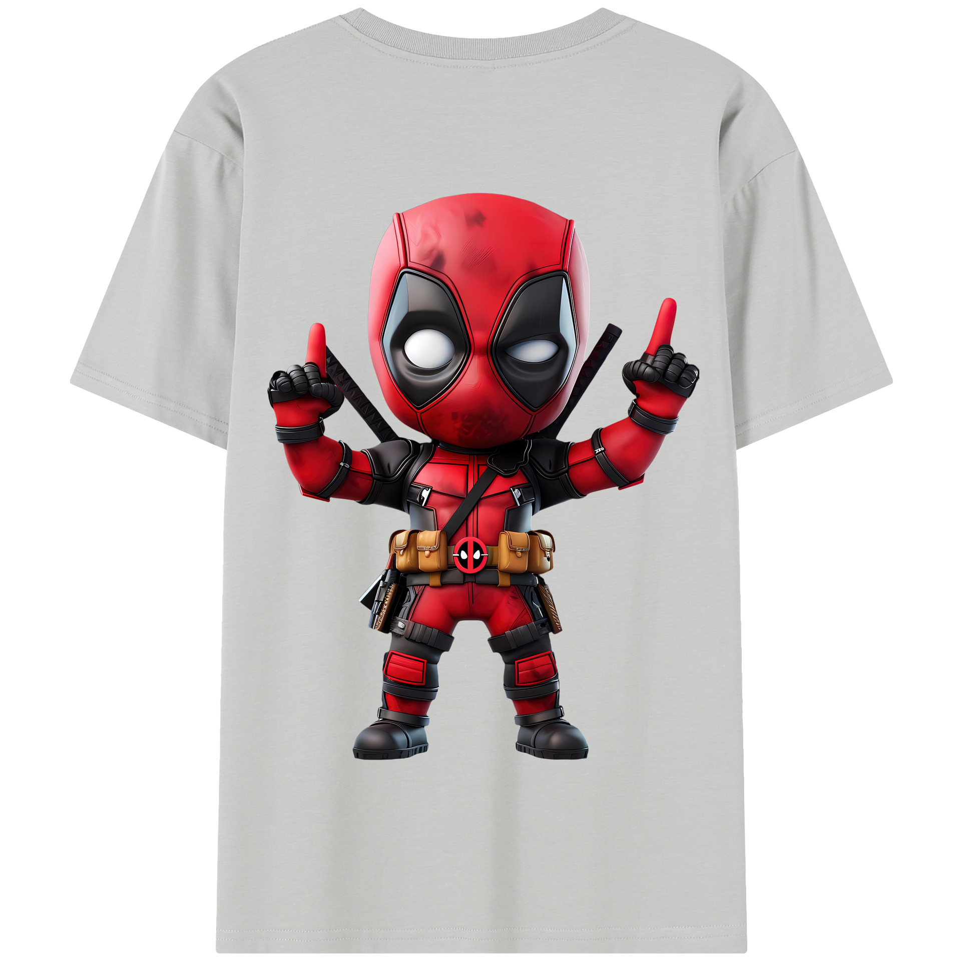 （画像用） Deadpool デッドプール 綿100％半袖Tシャツ（背面プリント）