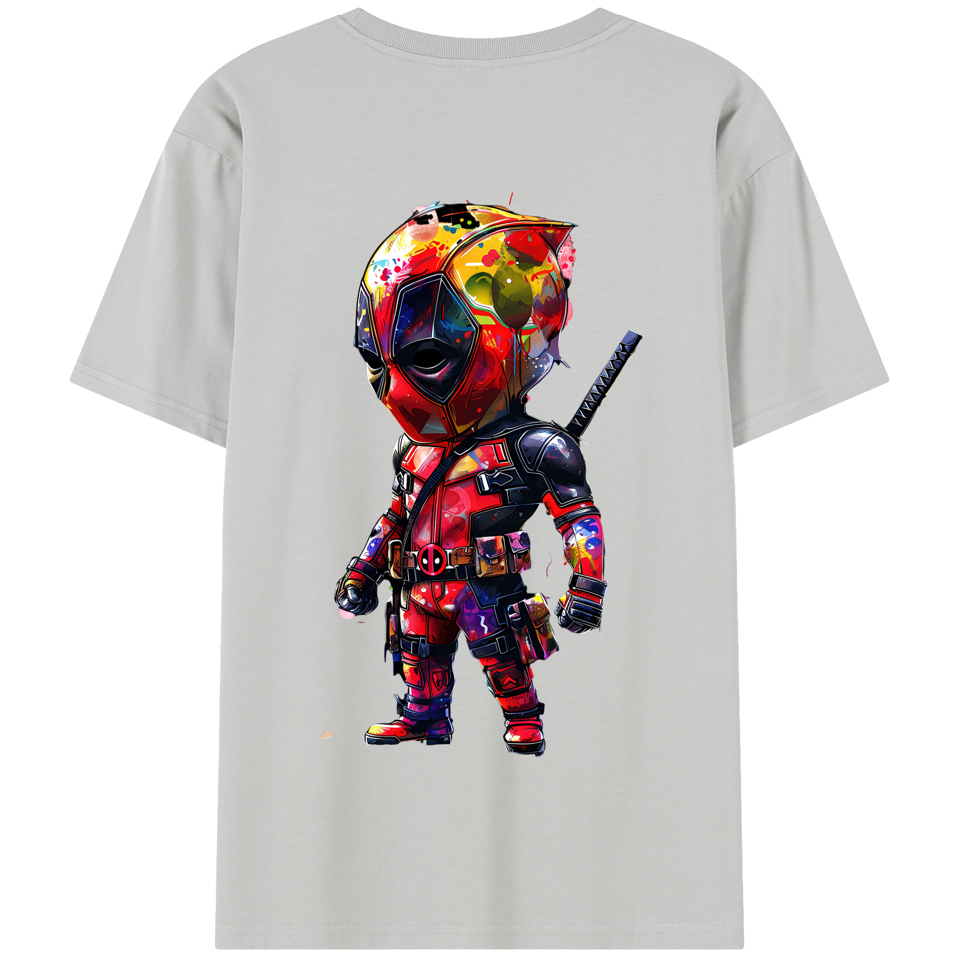 （画像用） Deadpool デッドプール 綿100％半袖Tシャツ（背面プリント）