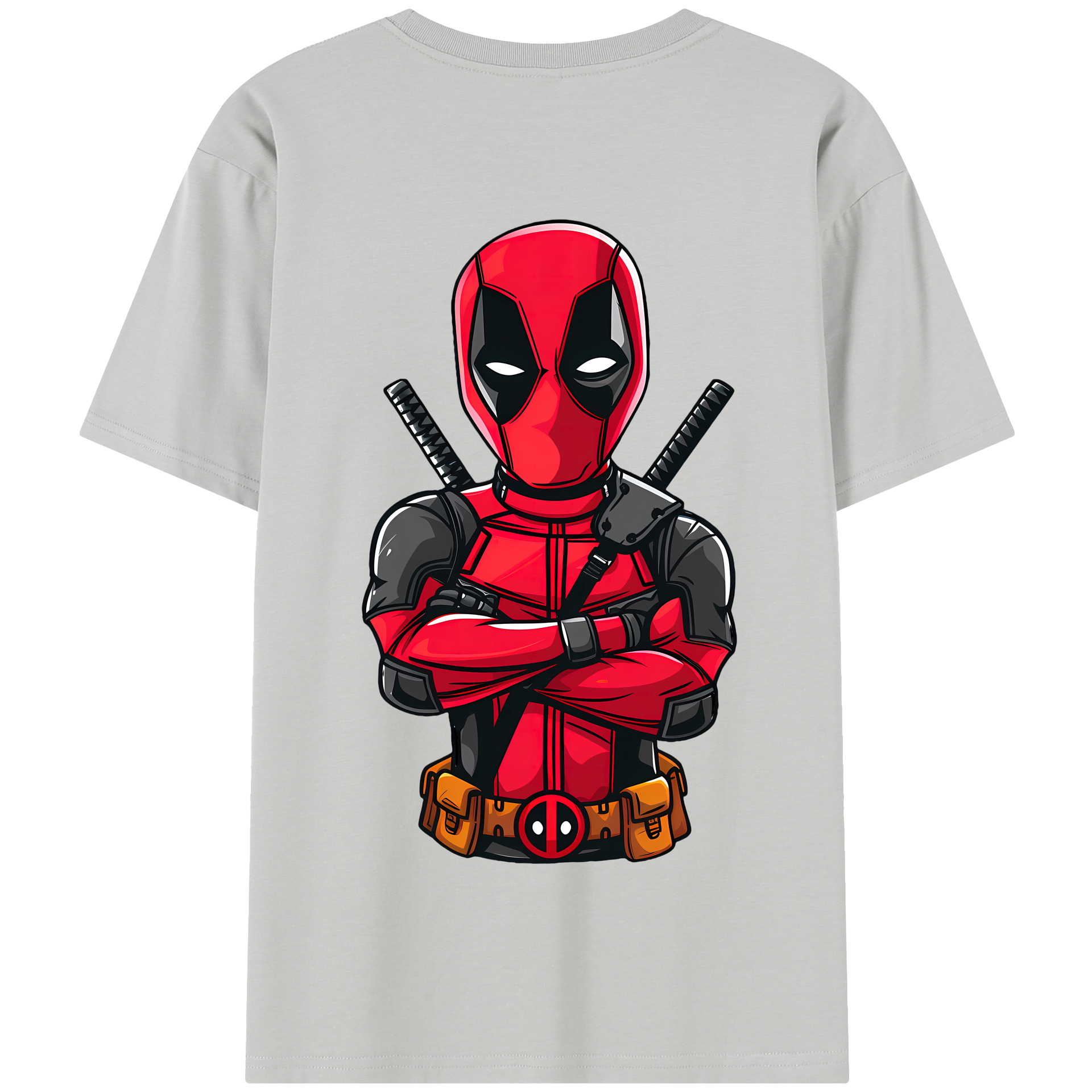 （画像用） Deadpool デッドプール 綿100％半袖Tシャツ（背面プリント）