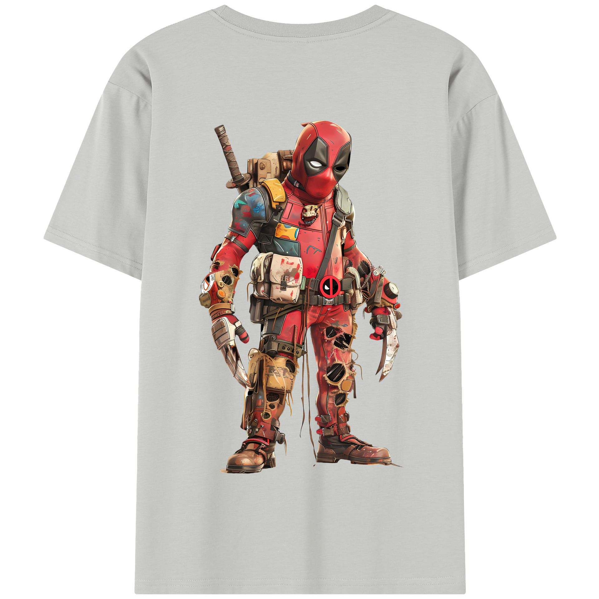（画像用） Deadpool デッドプール 綿100％半袖Tシャツ（背面プリント）