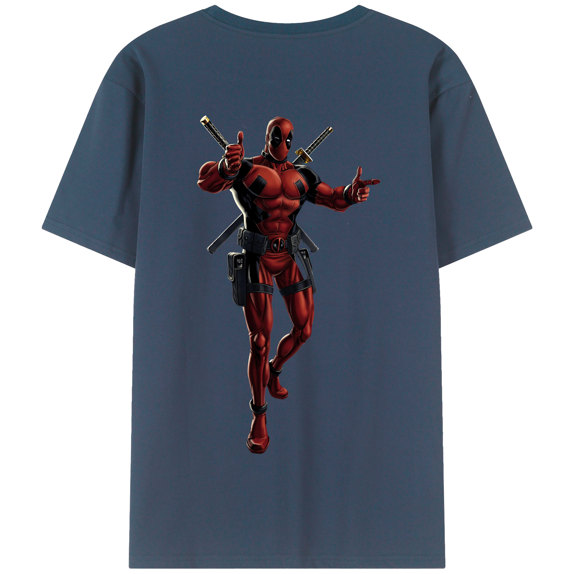（画像用） Deadpool デッドプール 綿100％半袖Tシャツ（背面プリント）