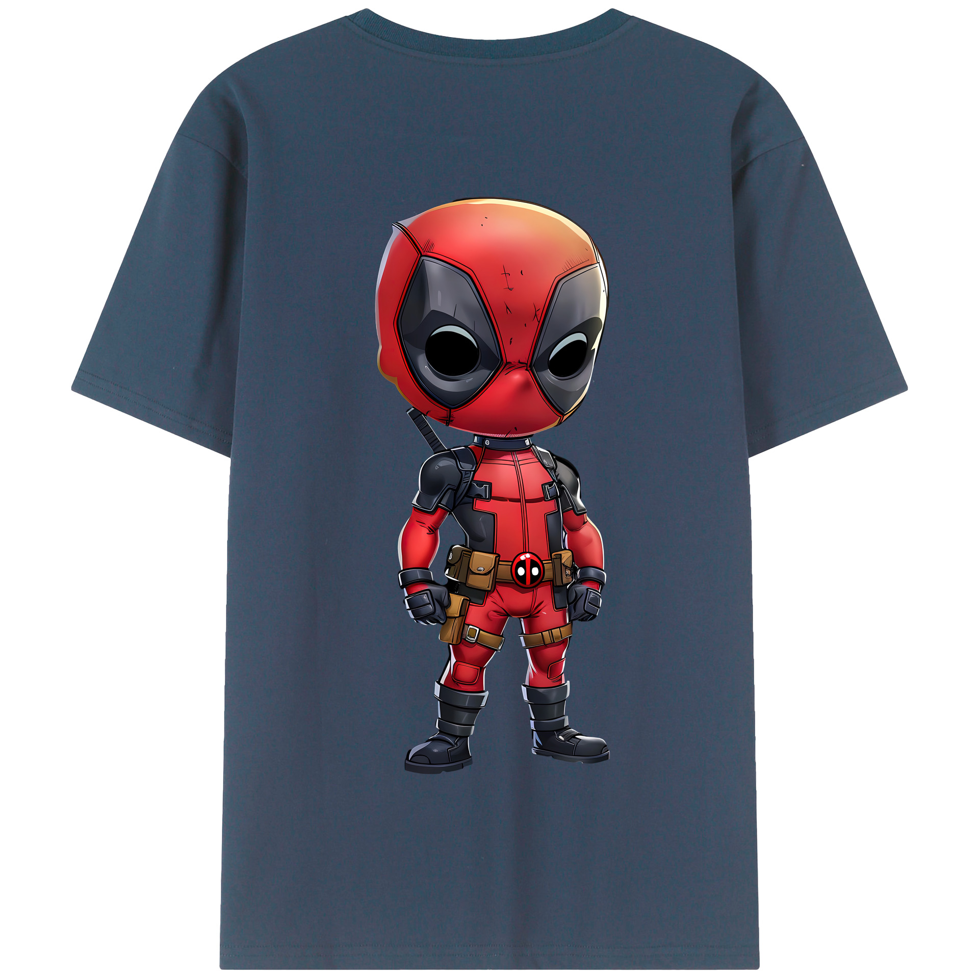 （画像用） Deadpool デッドプール 綿100％半袖Tシャツ（背面プリント）