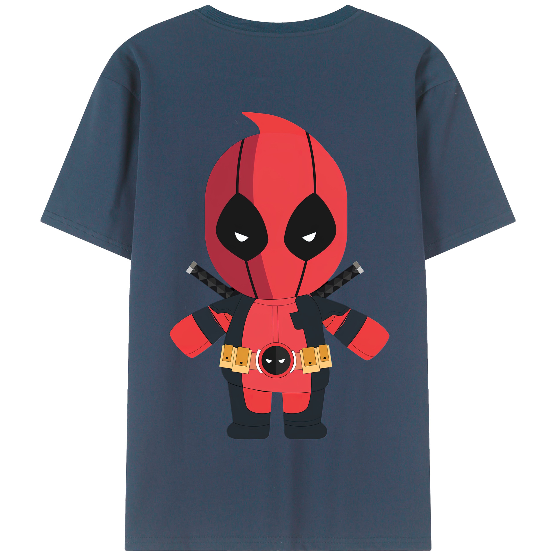 （画像用） Deadpool デッドプール 綿100％半袖Tシャツ（背面プリント）