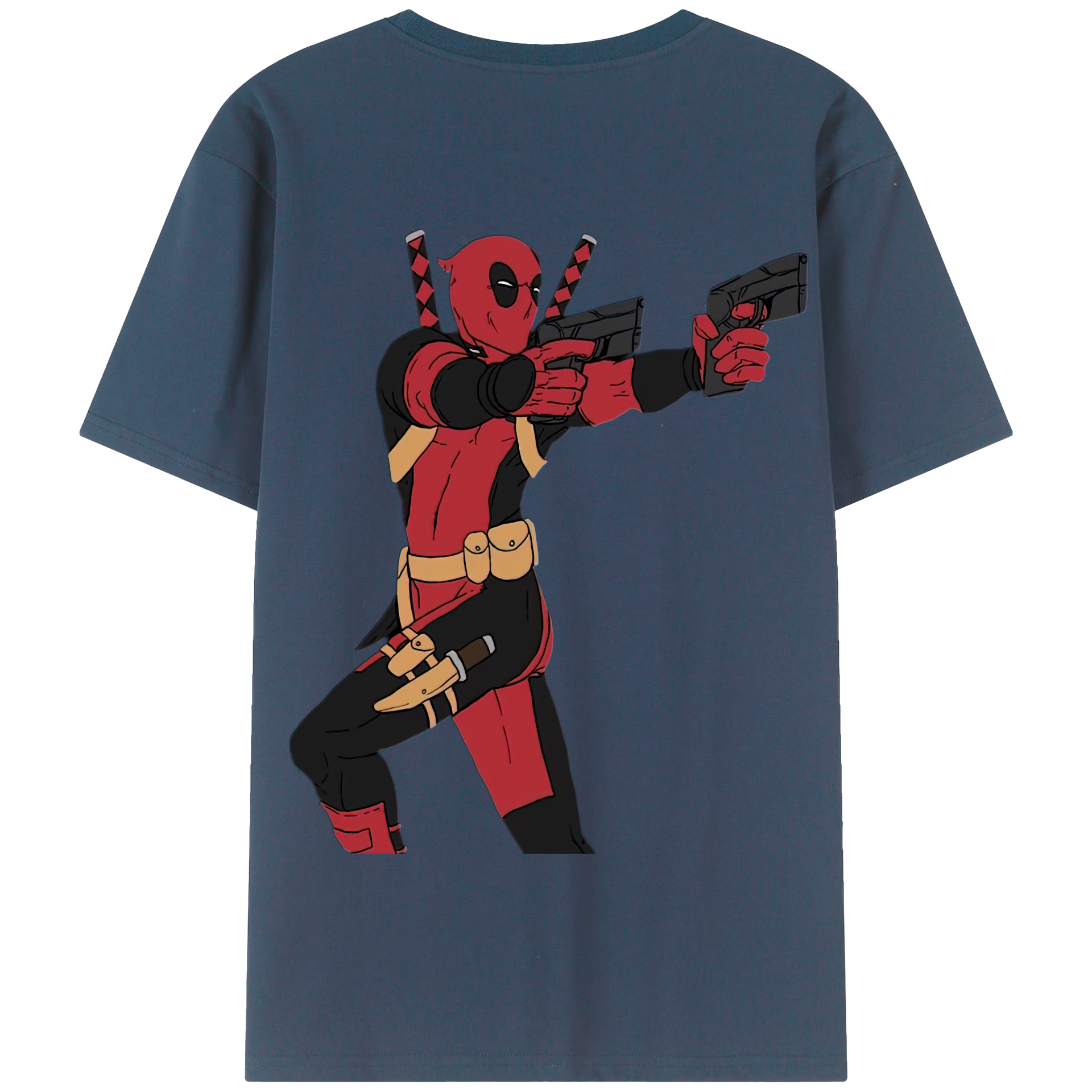 （画像用） Deadpool デッドプール 綿100％半袖Tシャツ（背面プリント）