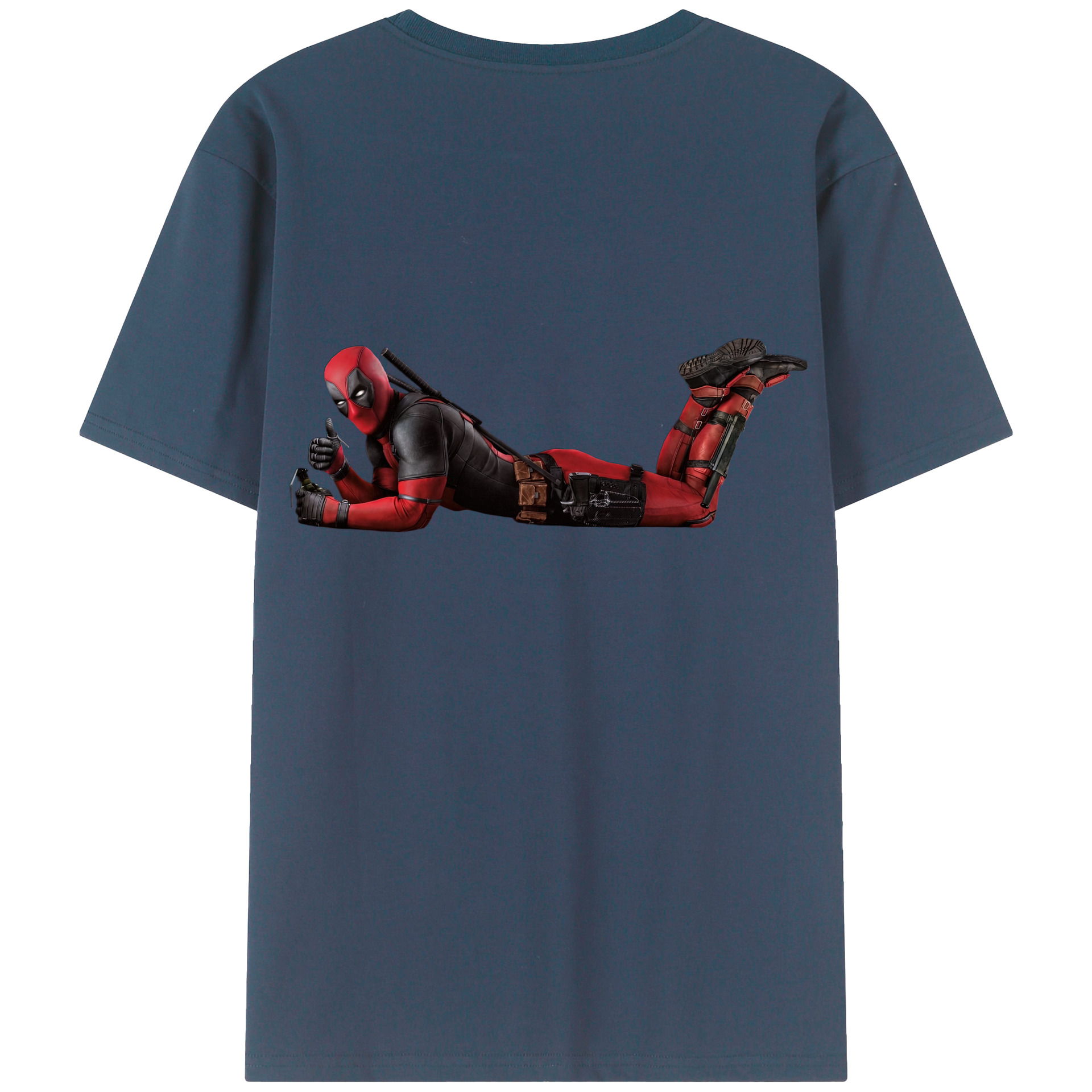 （画像用） Deadpool デッドプール 綿100％半袖Tシャツ（背面プリント）