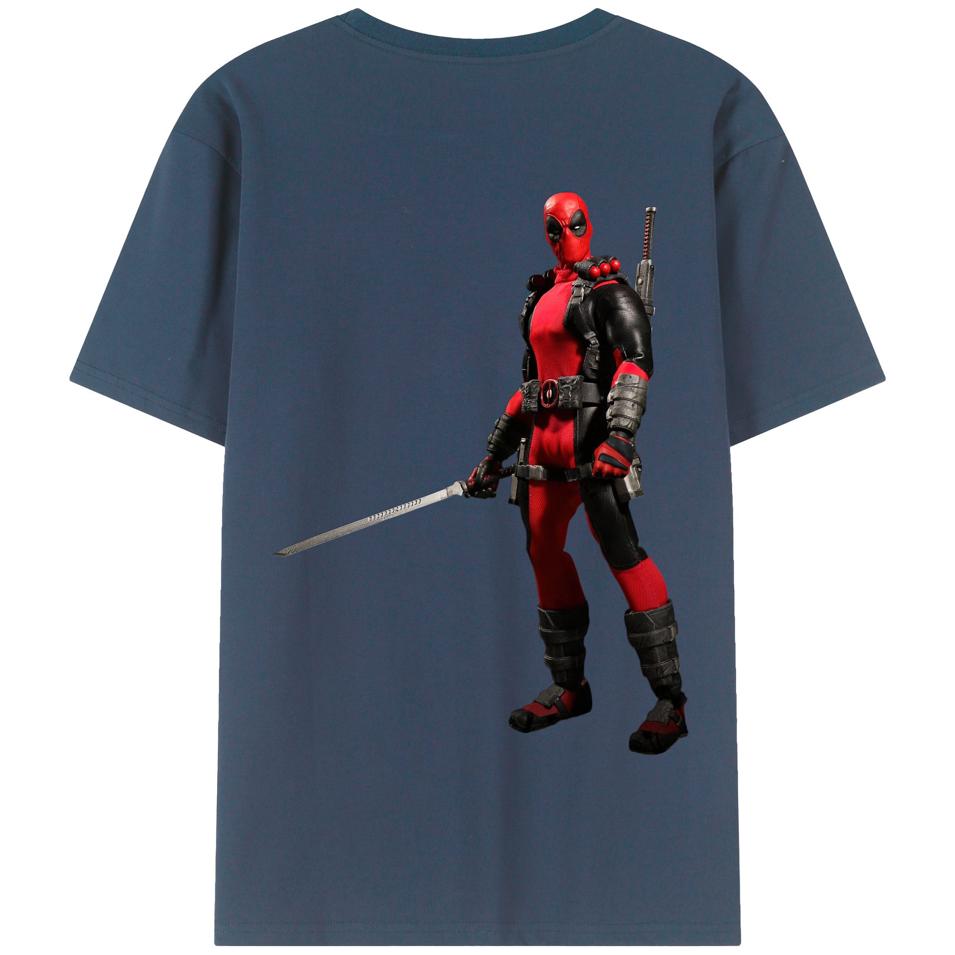 （画像用） Deadpool デッドプール 綿100％半袖Tシャツ（背面プリント）