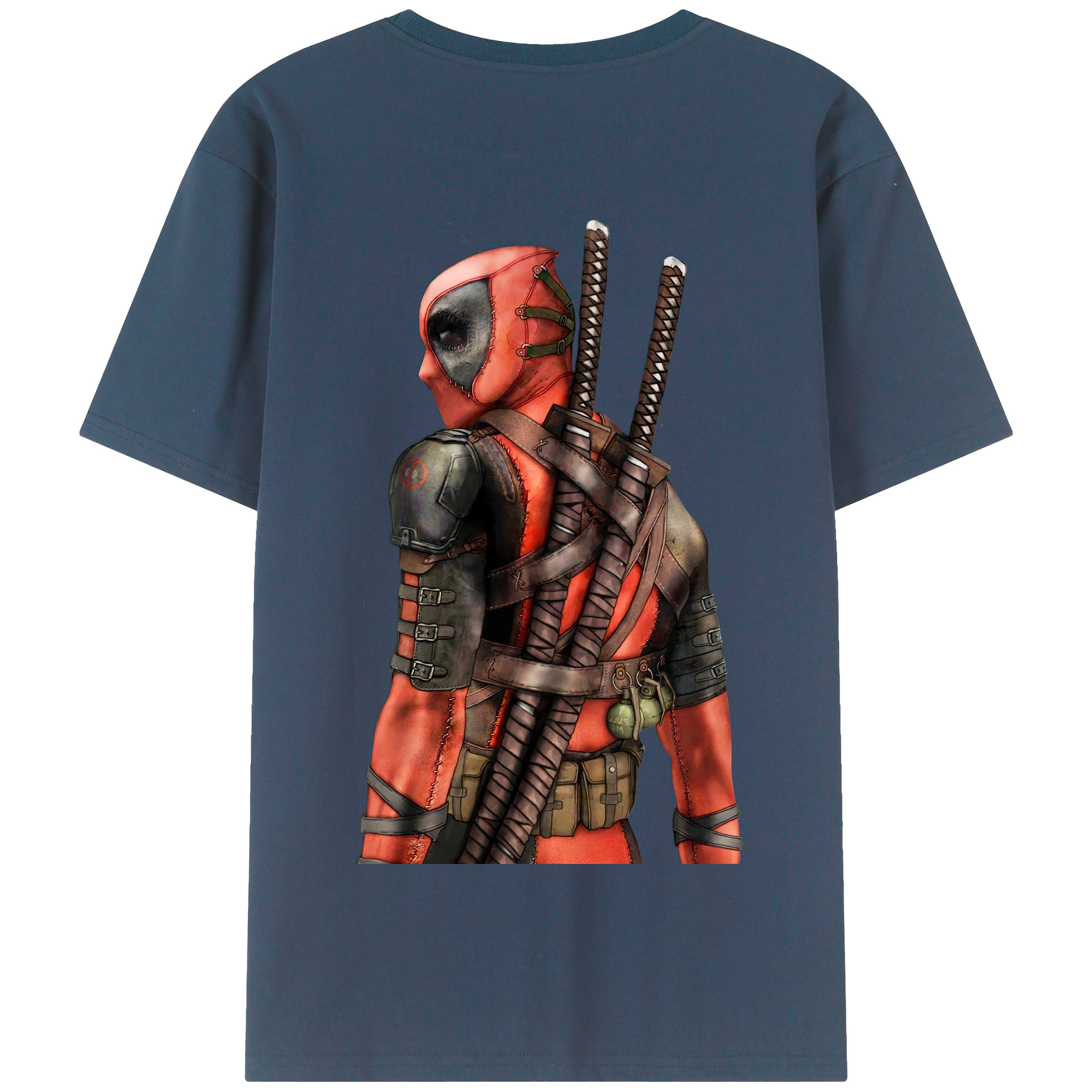 （画像用） Deadpool デッドプール 綿100％半袖Tシャツ（背面プリント）