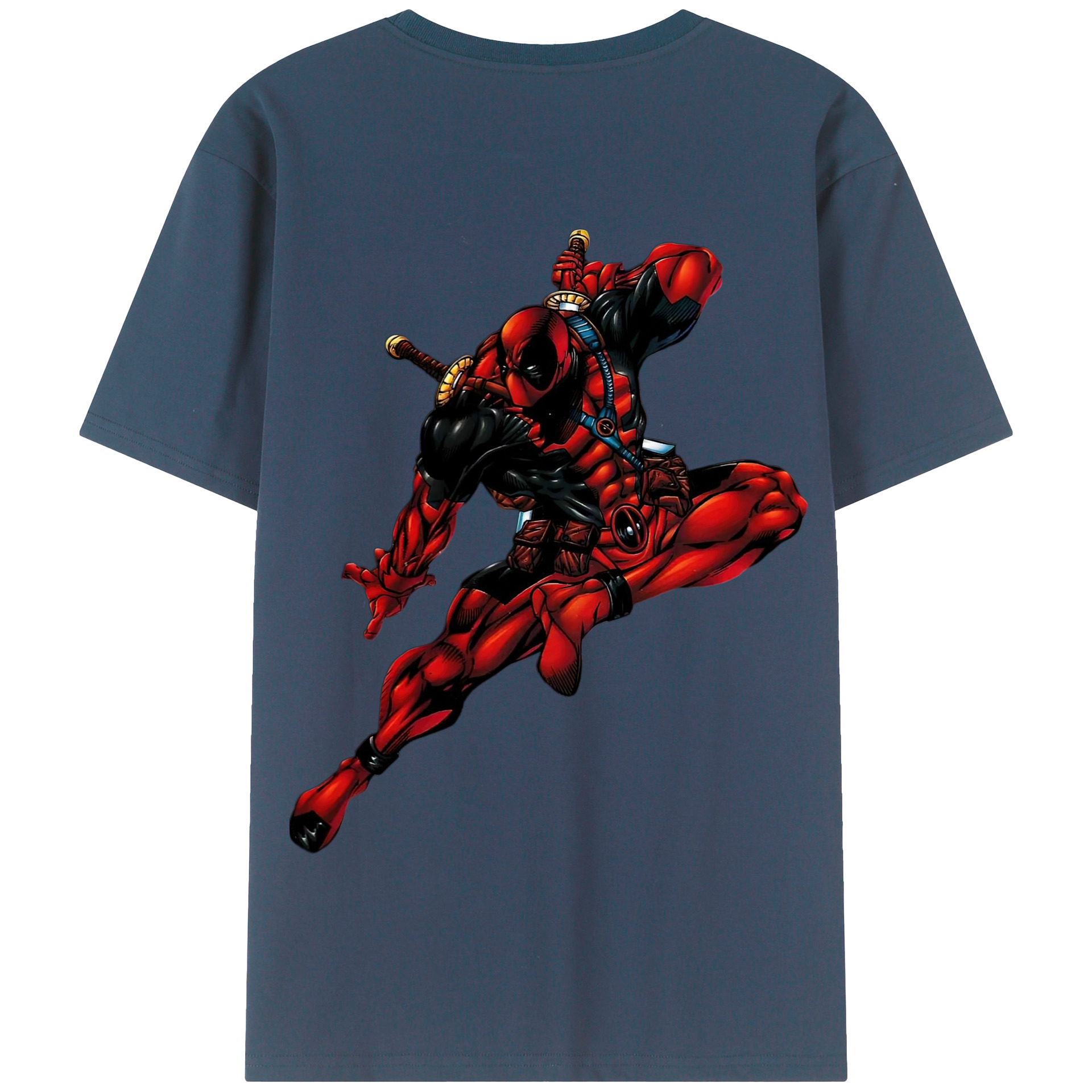 （画像用） Deadpool デッドプール 綿100％半袖Tシャツ（背面プリント）