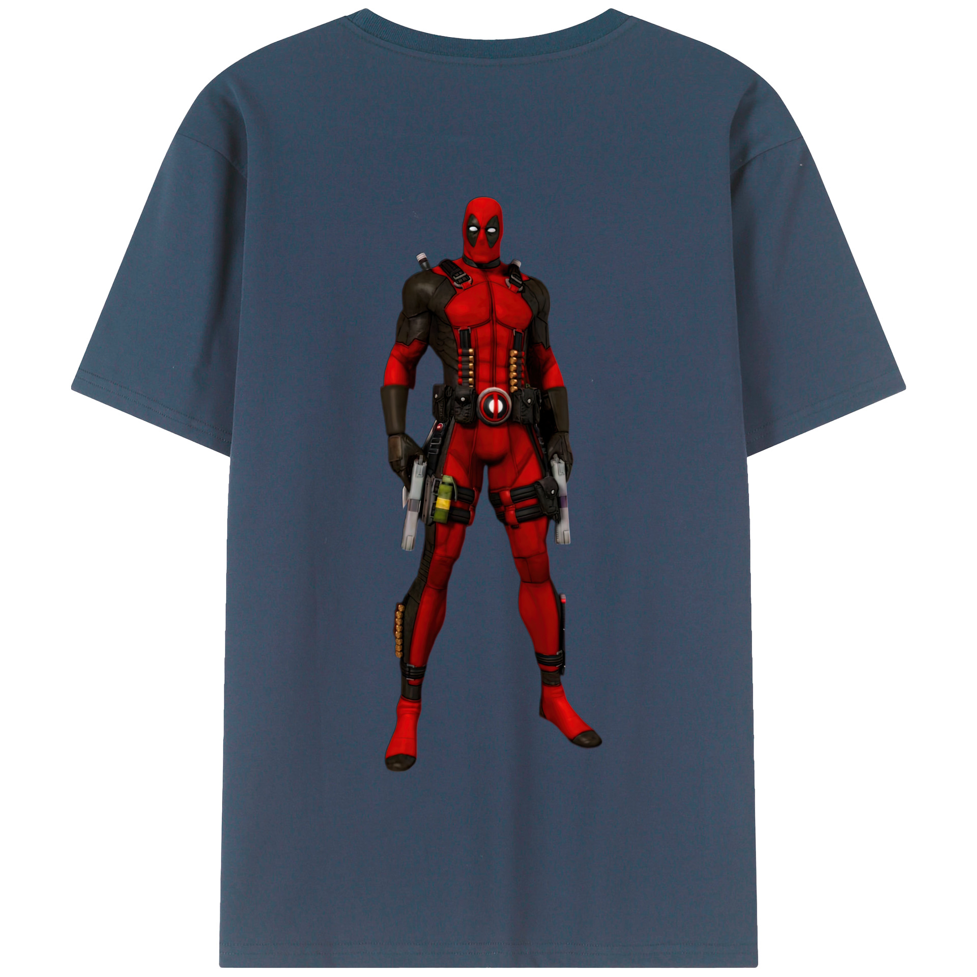 （画像用） Deadpool デッドプール 綿100％半袖Tシャツ（背面プリント）