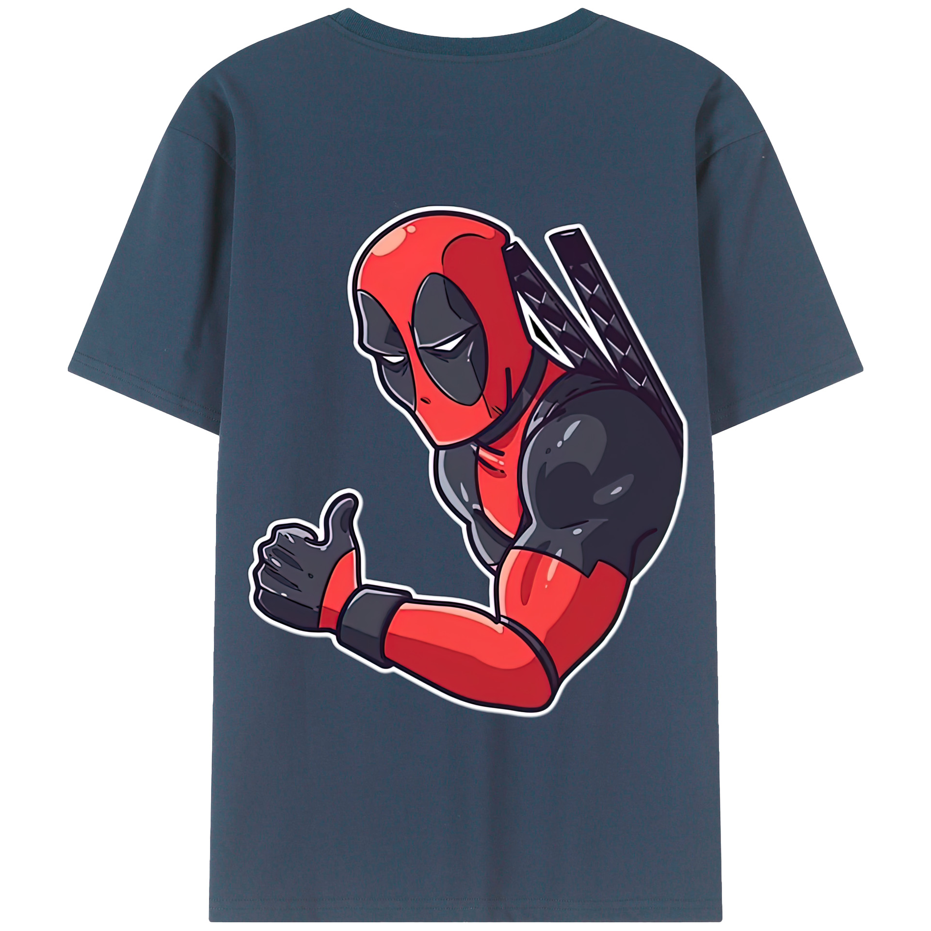 （画像用） Deadpool デッドプール 綿100％半袖Tシャツ（背面プリント）
