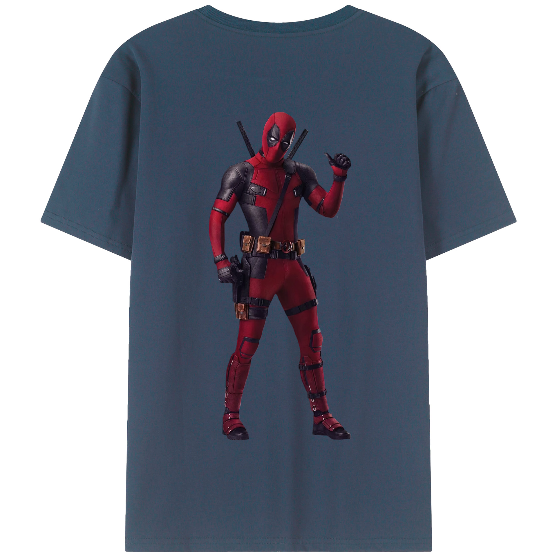 （画像用） Deadpool デッドプール 綿100％半袖Tシャツ（背面プリント）
