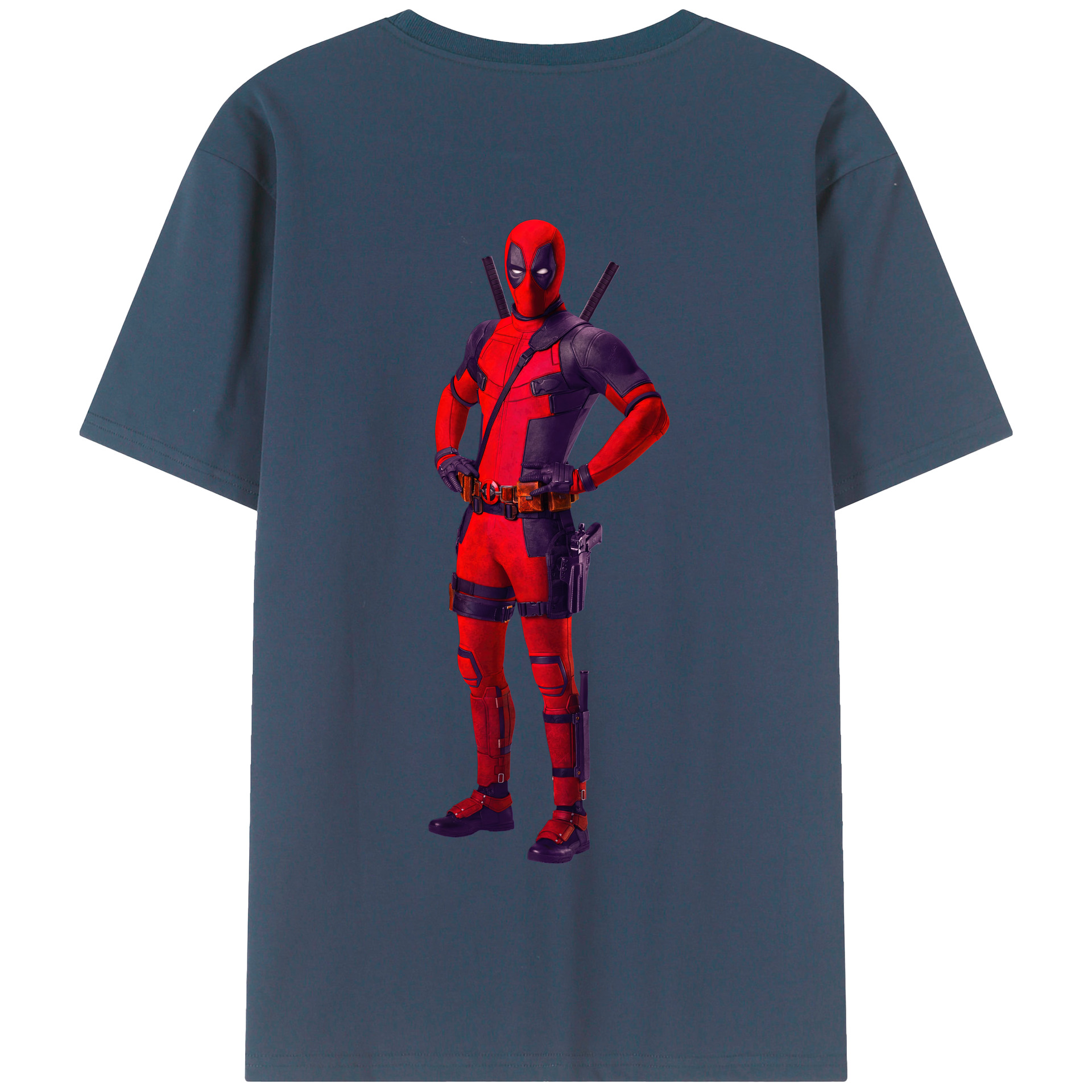（画像用） Deadpool デッドプール 綿100％半袖Tシャツ（背面プリント）
