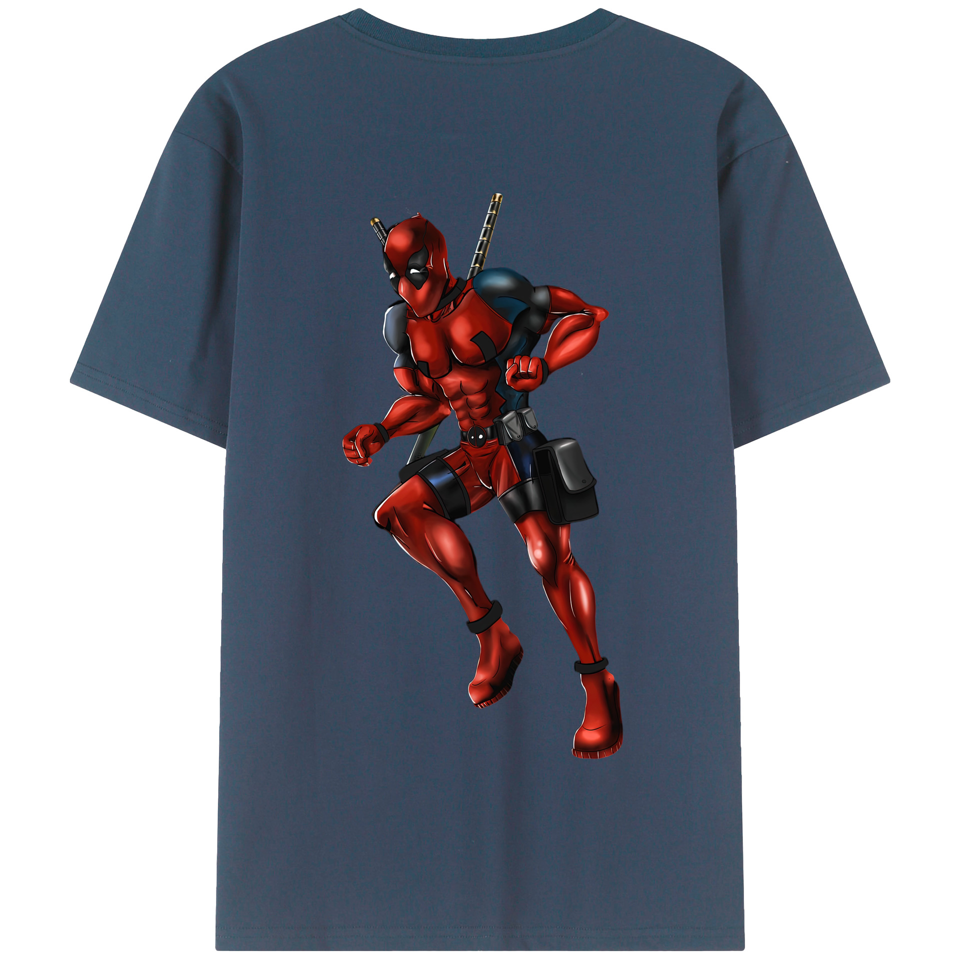 （画像用） Deadpool デッドプール 綿100％半袖Tシャツ（背面プリント）