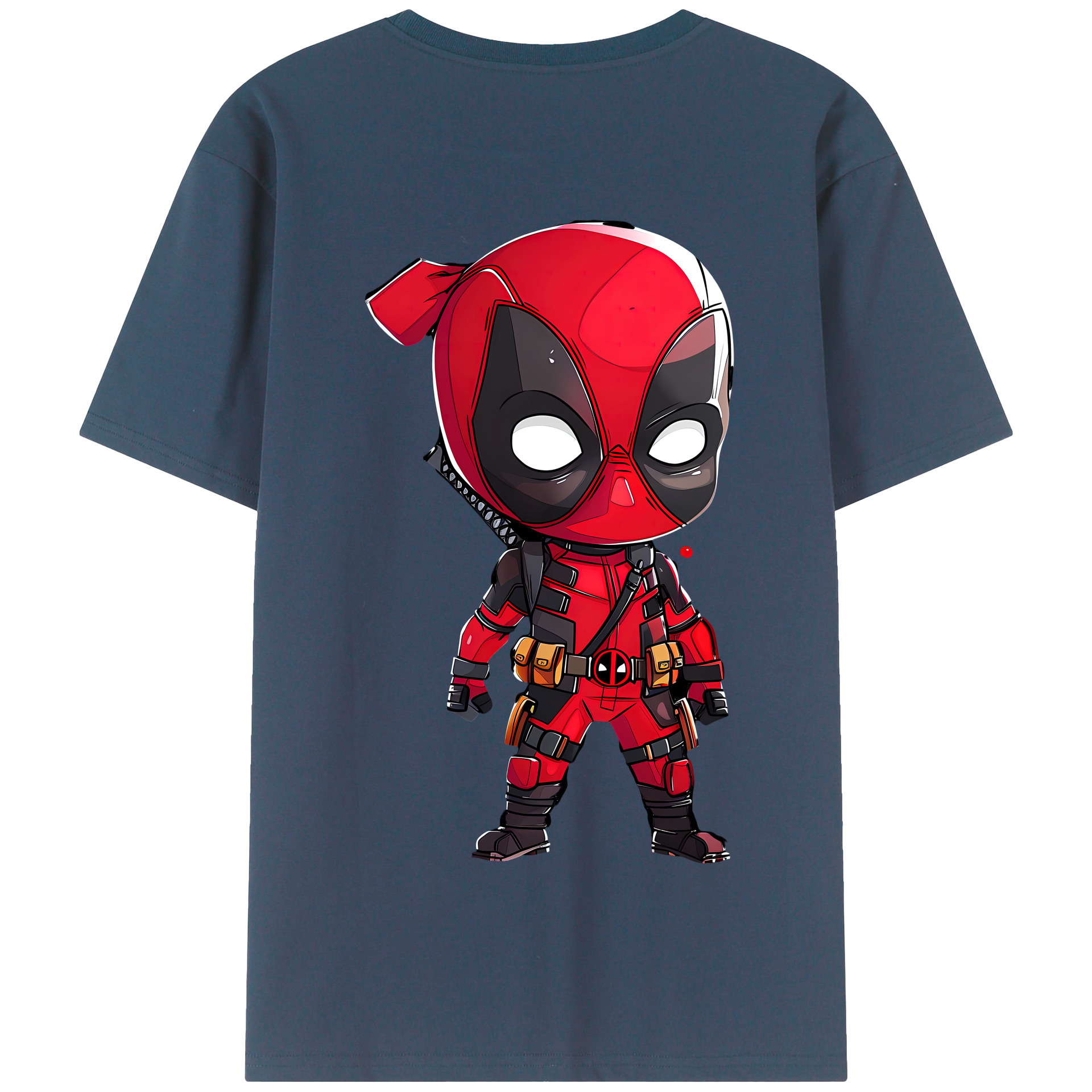 （画像用） Deadpool デッドプール 綿100％半袖Tシャツ（背面プリント）