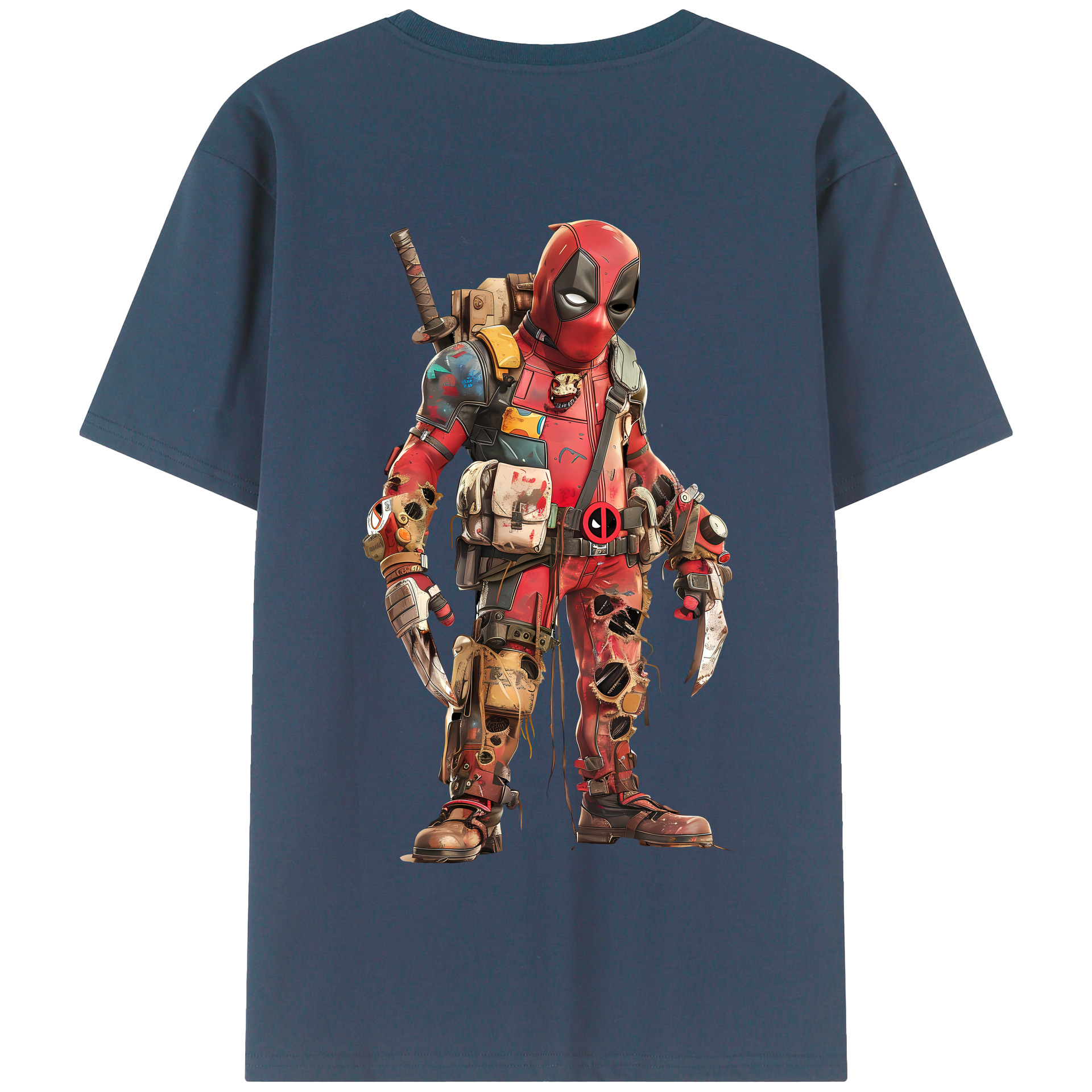 （画像用） Deadpool デッドプール 綿100％半袖Tシャツ（背面プリント）