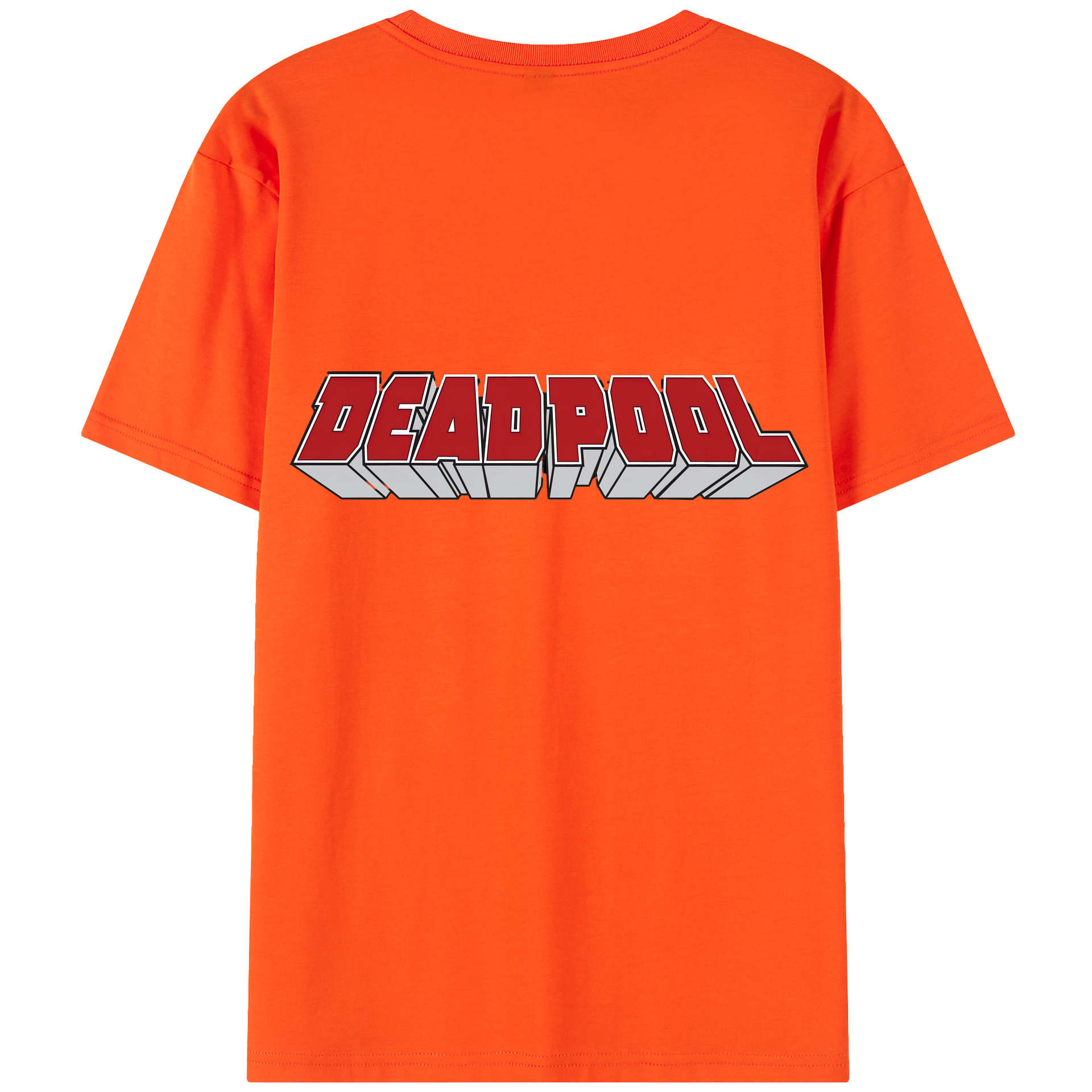 （画像用） Deadpool デッドプール 綿100％半袖Tシャツ（背面プリント）