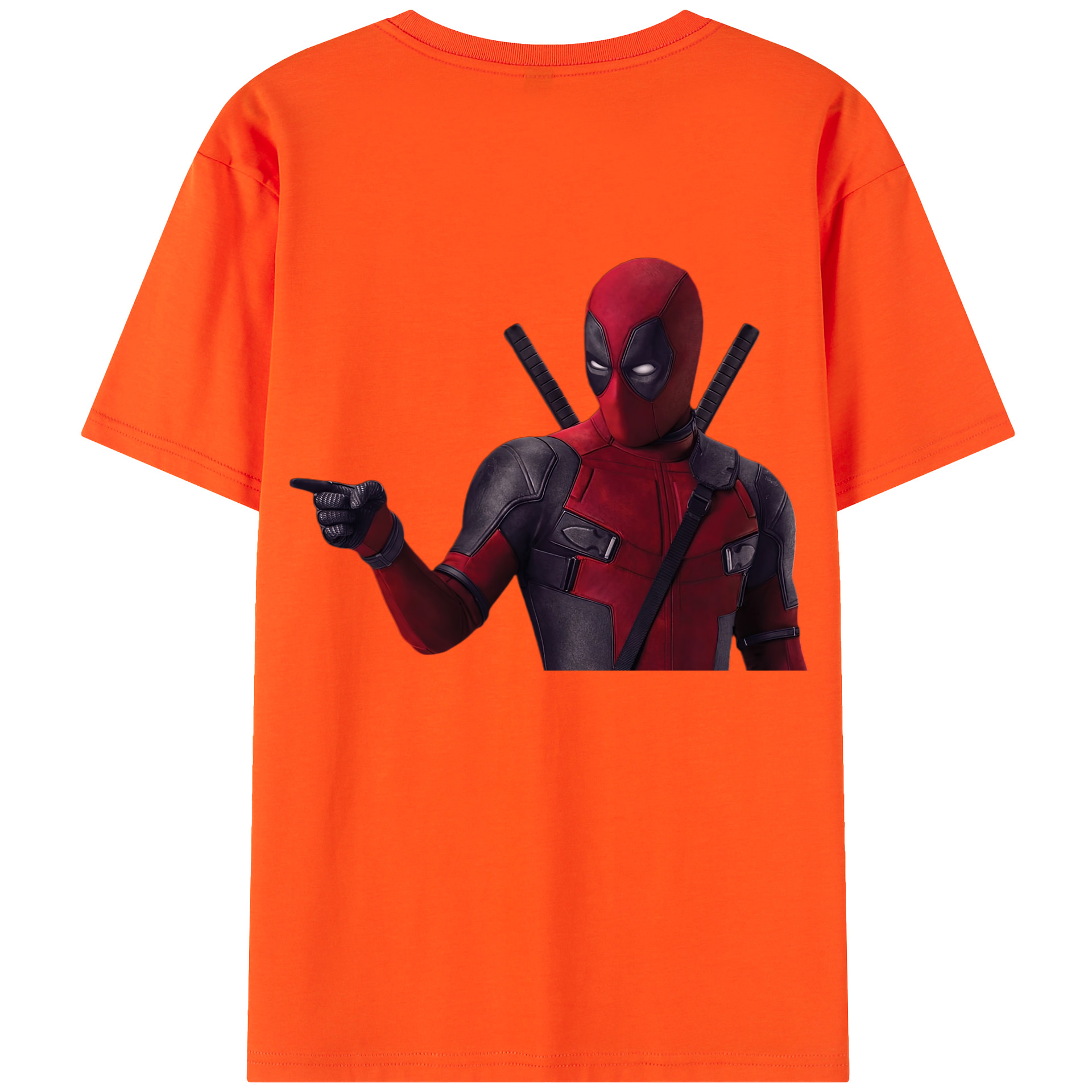 （画像用） Deadpool デッドプール 綿100％半袖Tシャツ（背面プリント）