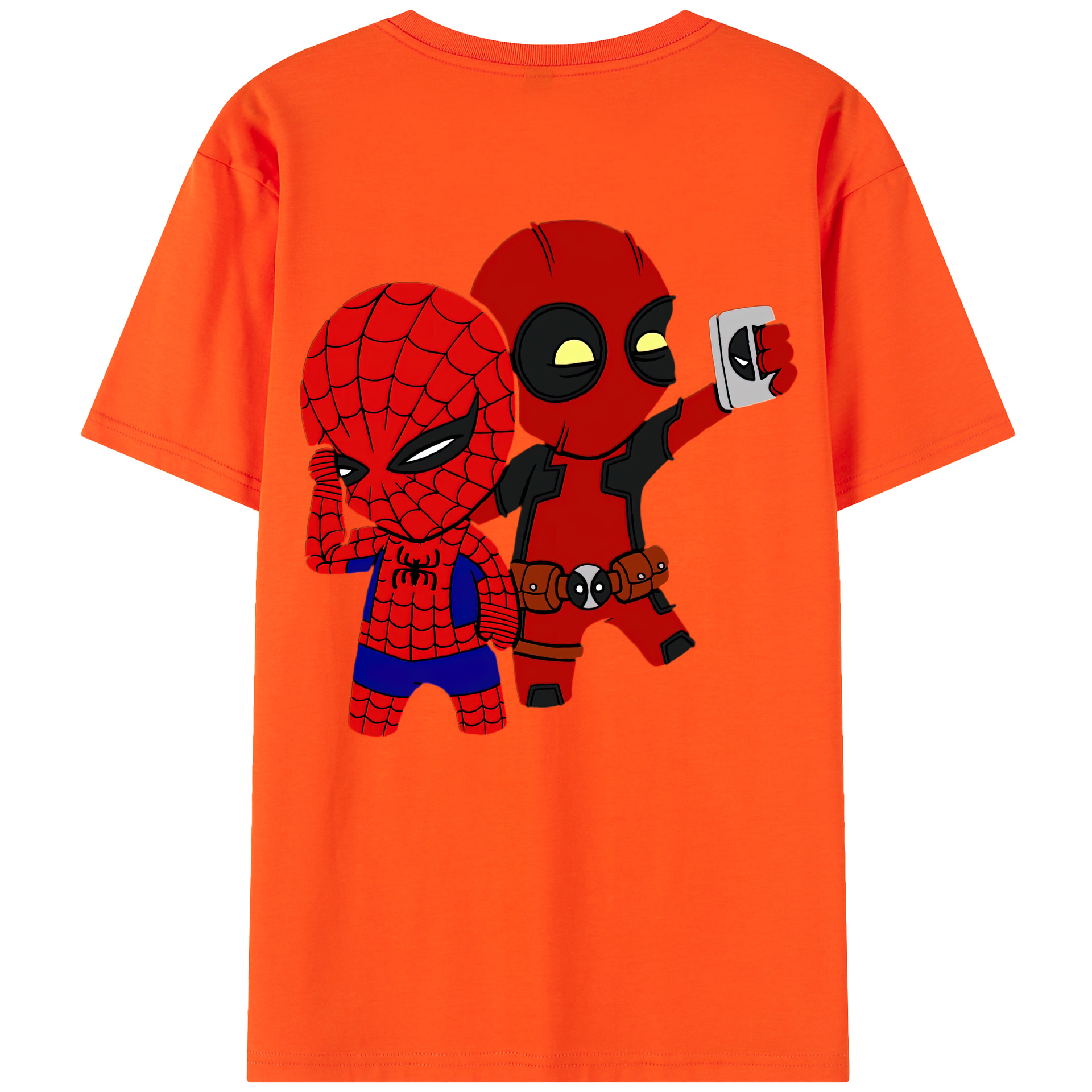 （画像用） Deadpool デッドプール 綿100％半袖Tシャツ（背面プリント）