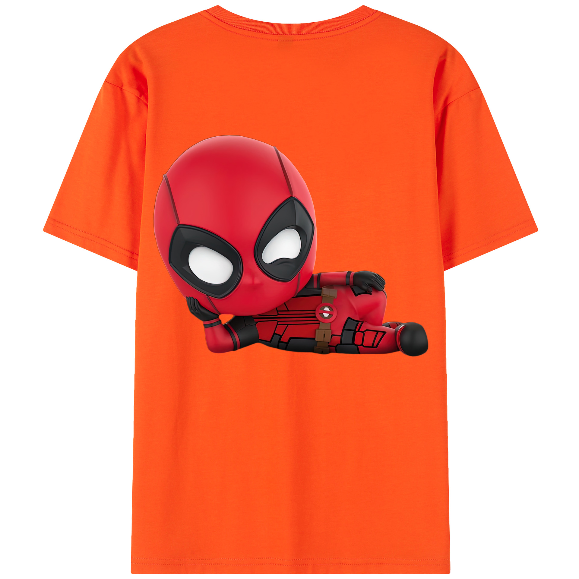 （画像用） Deadpool デッドプール 綿100％半袖Tシャツ（背面プリント）