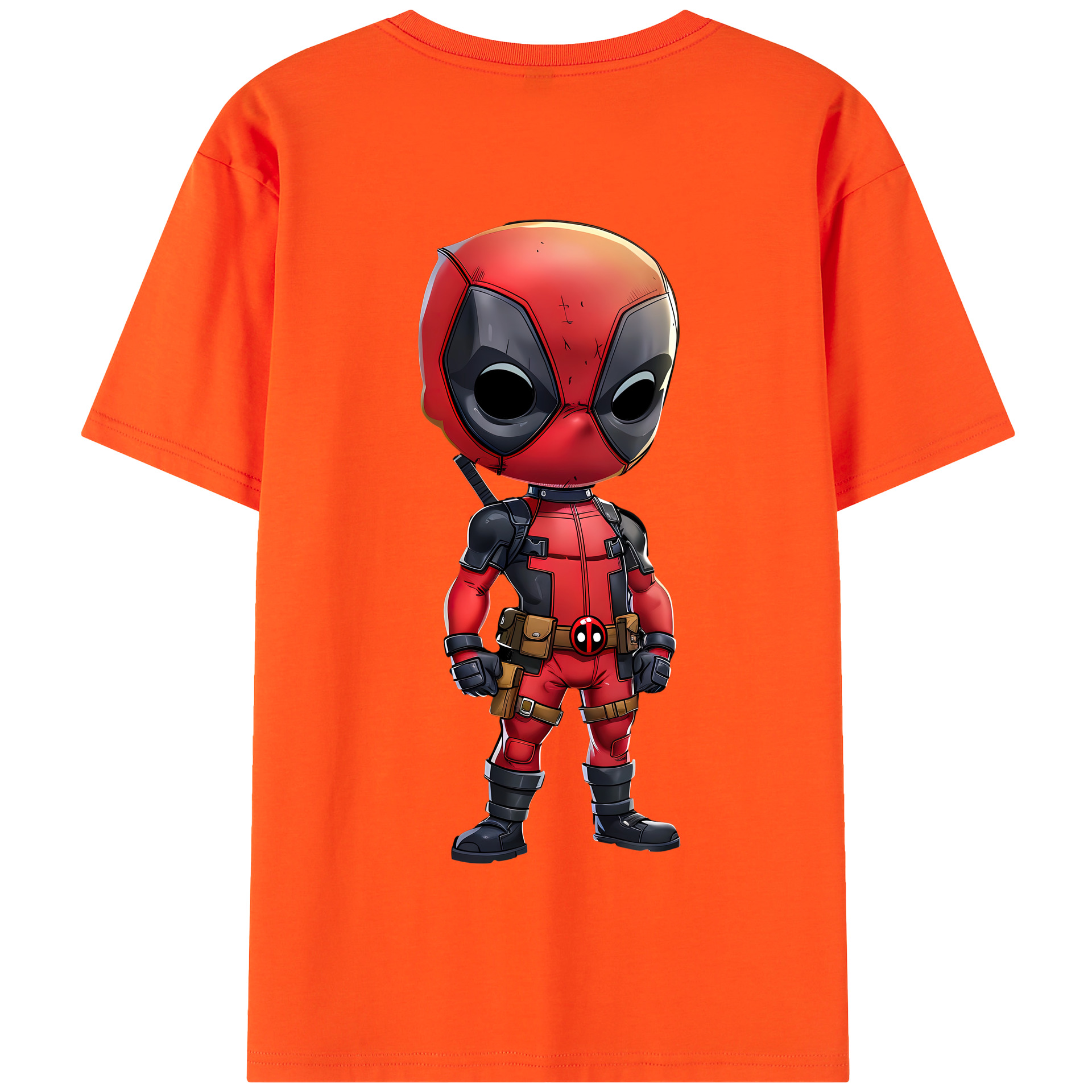 （画像用） Deadpool デッドプール 綿100％半袖Tシャツ（背面プリント）