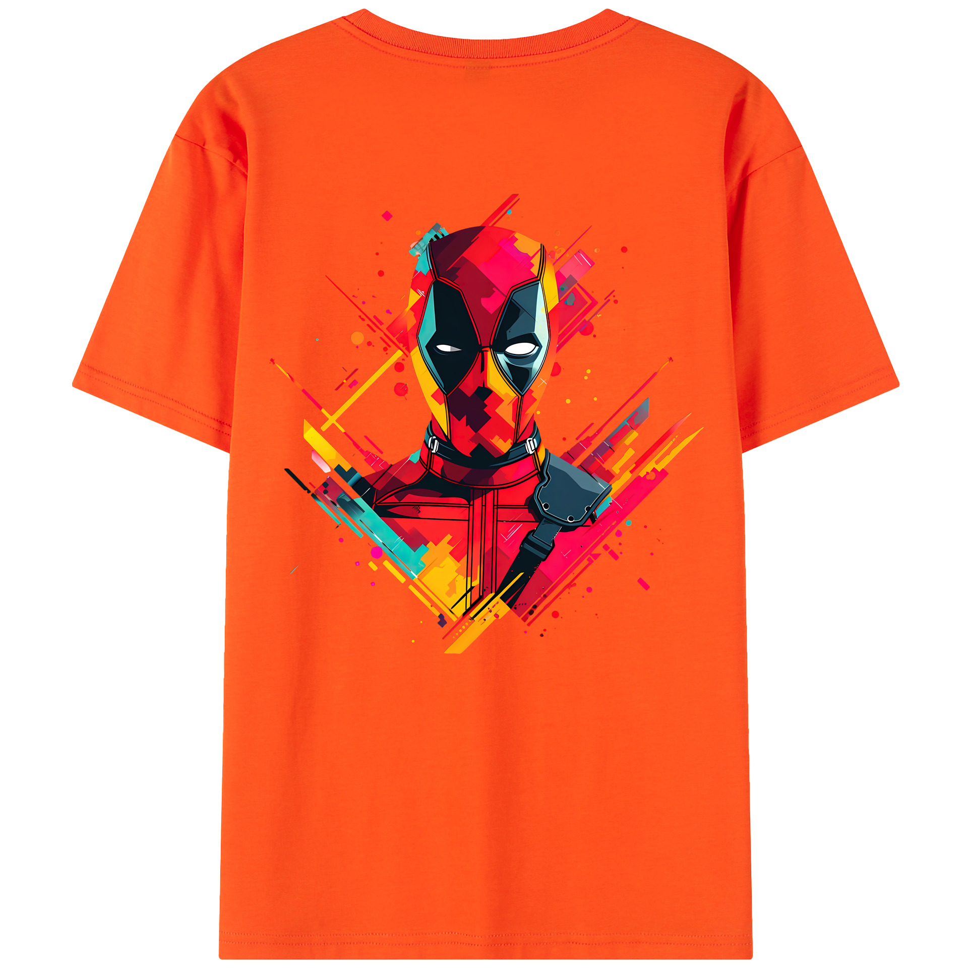 （画像用） Deadpool デッドプール 綿100％半袖Tシャツ（背面プリント）