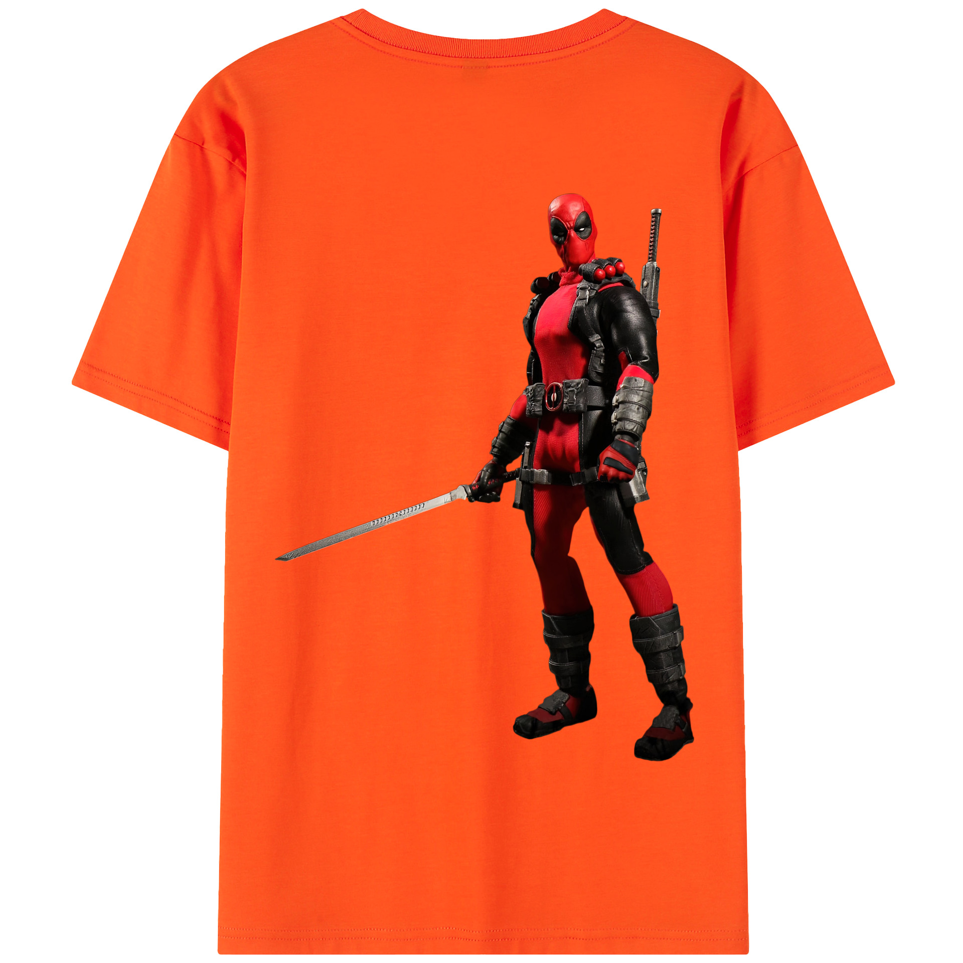 （画像用） Deadpool デッドプール 綿100％半袖Tシャツ（背面プリント）