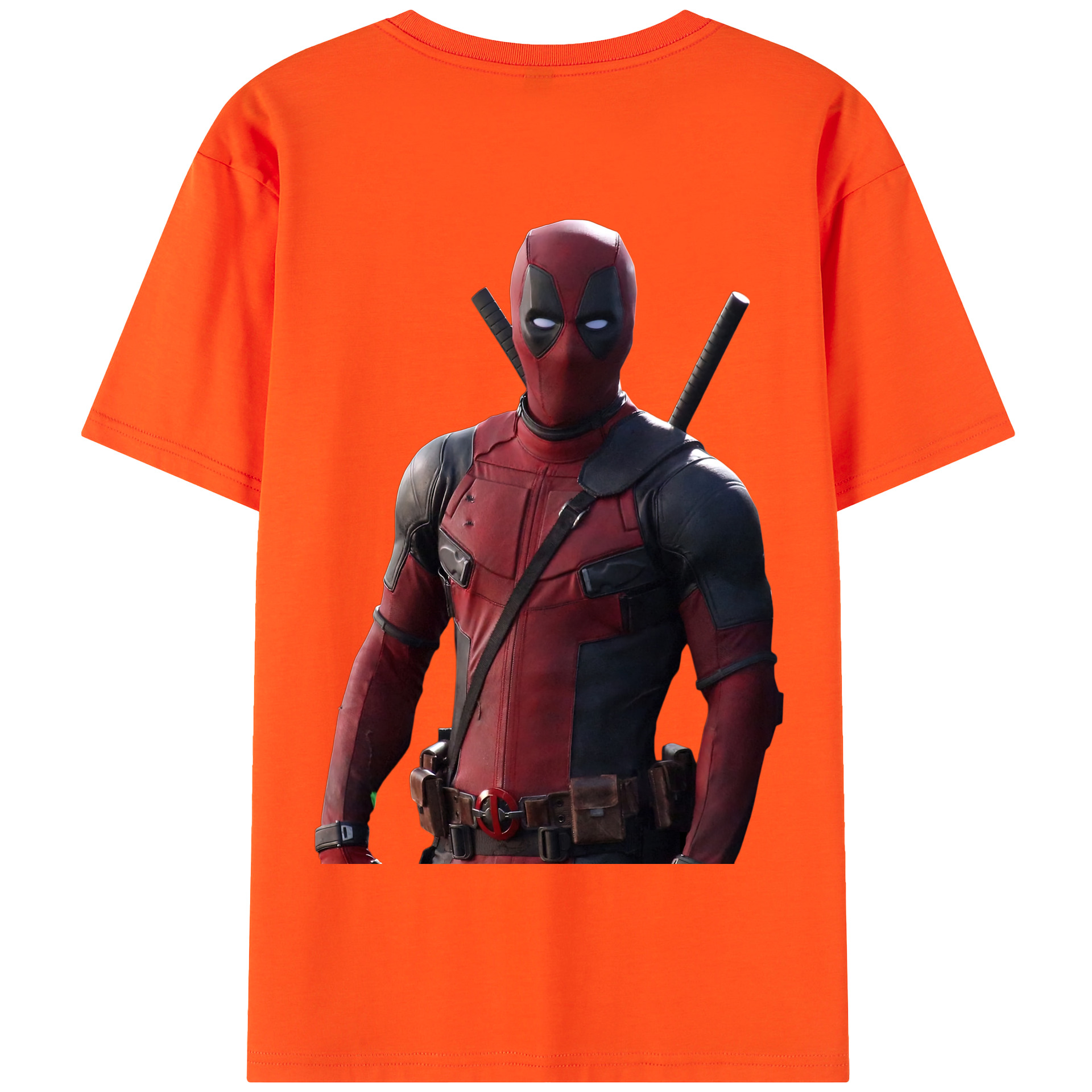 （画像用） Deadpool デッドプール 綿100％半袖Tシャツ（背面プリント）