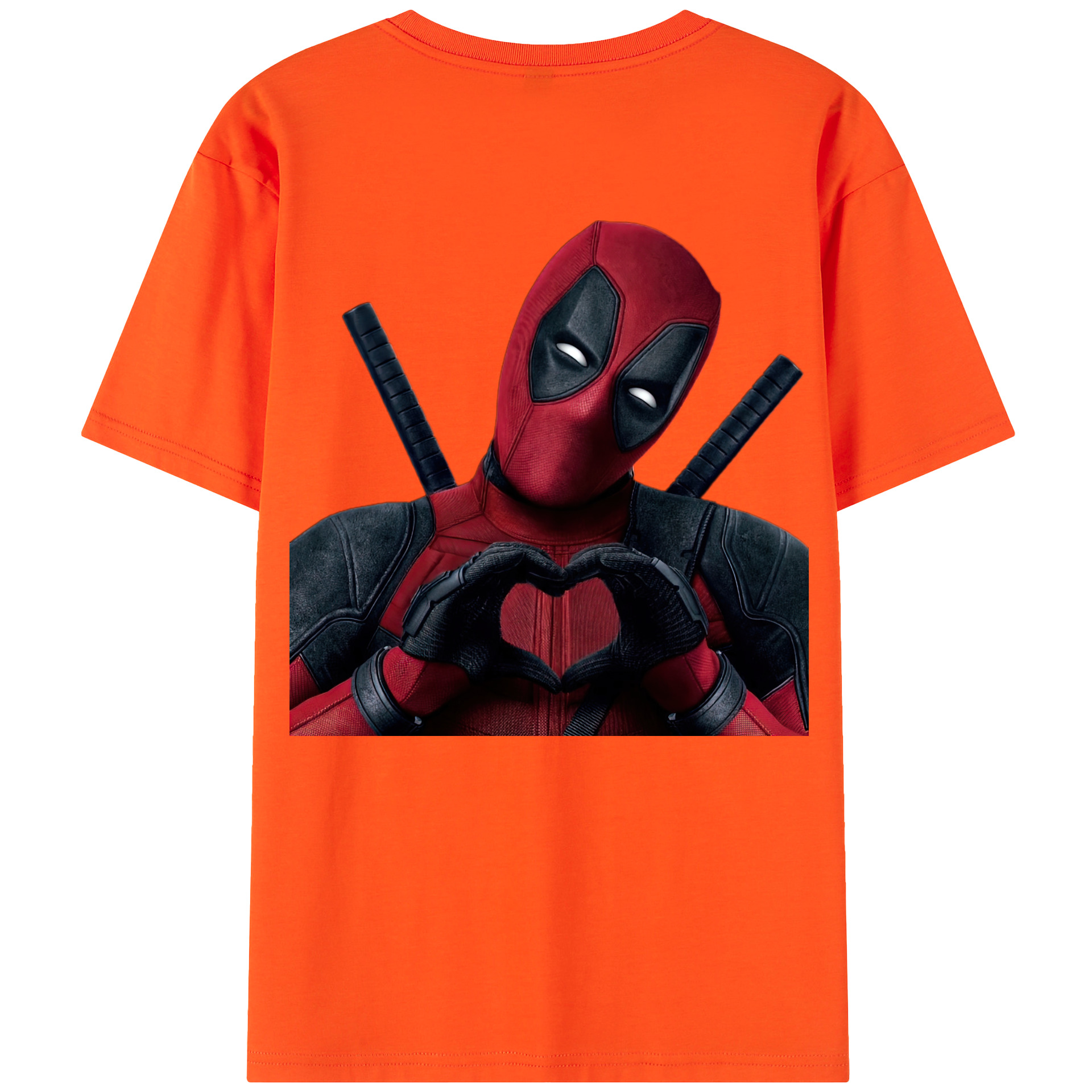 （画像用） Deadpool デッドプール 綿100％半袖Tシャツ（背面プリント）