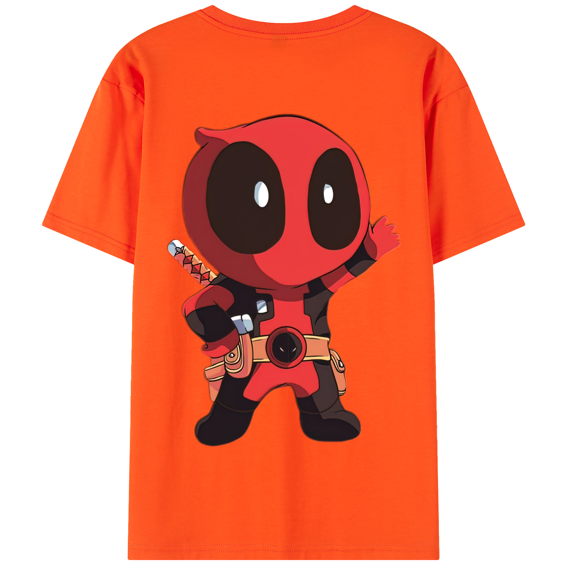 （画像用） Deadpool デッドプール 綿100％半袖Tシャツ（背面プリント）