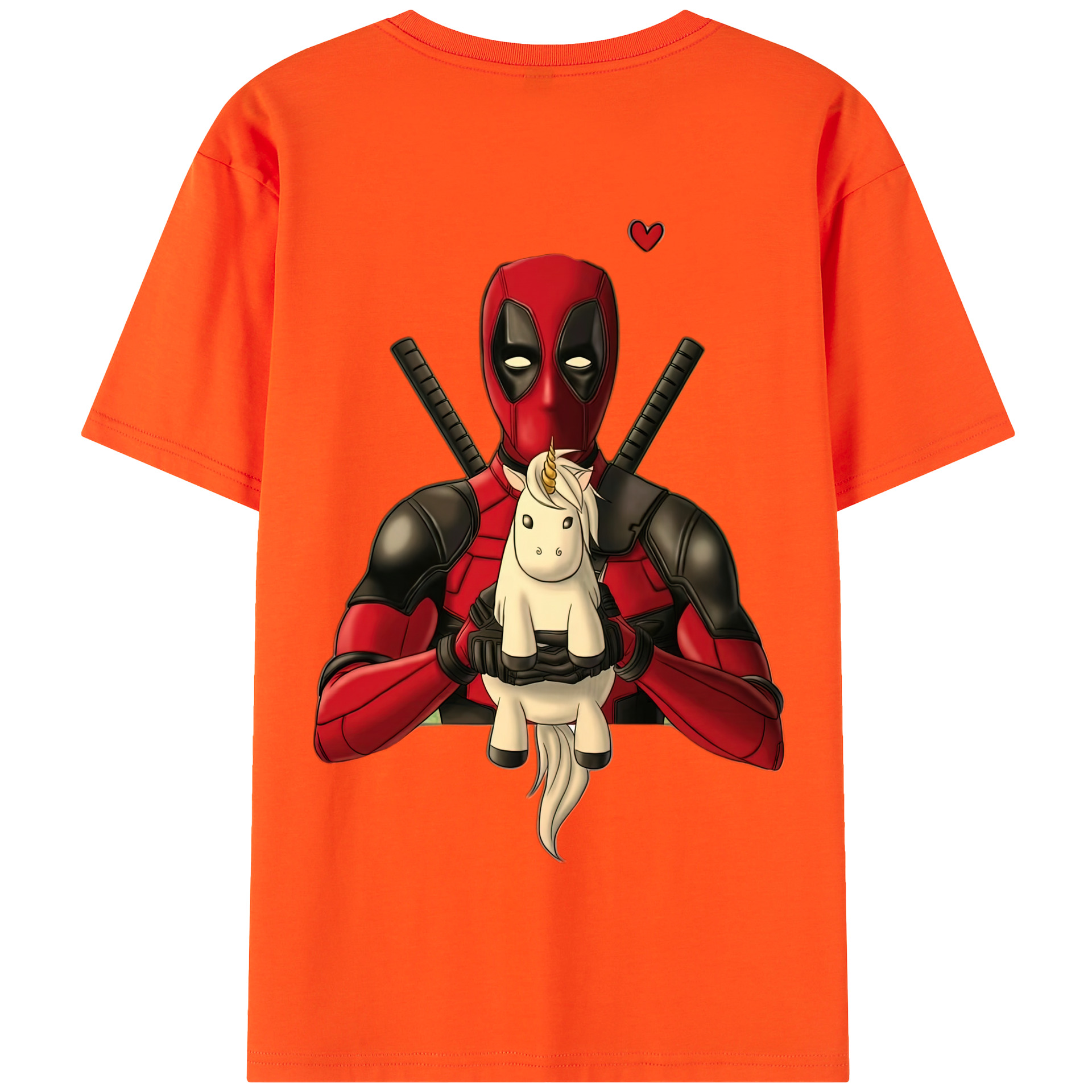 （画像用） Deadpool デッドプール 綿100％半袖Tシャツ（背面プリント）