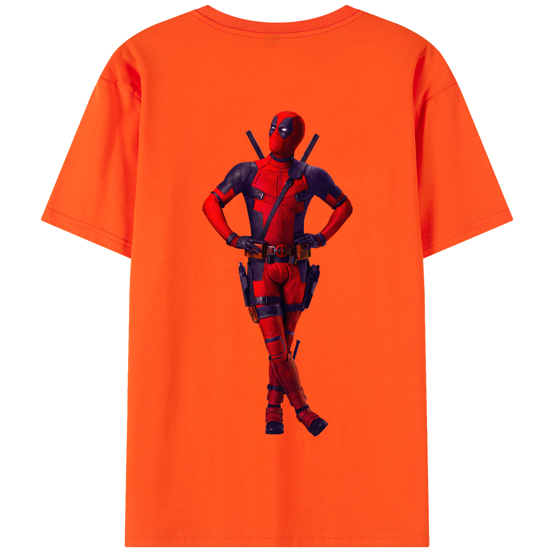 （画像用） Deadpool デッドプール 綿100％半袖Tシャツ（背面プリント）