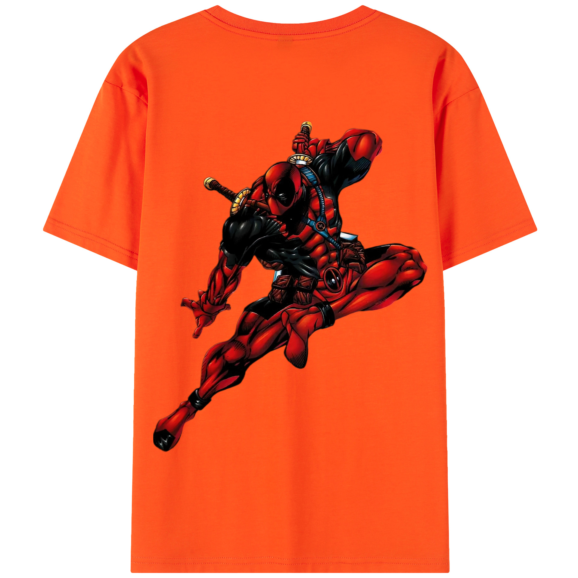 （画像用） Deadpool デッドプール 綿100％半袖Tシャツ（背面プリント）