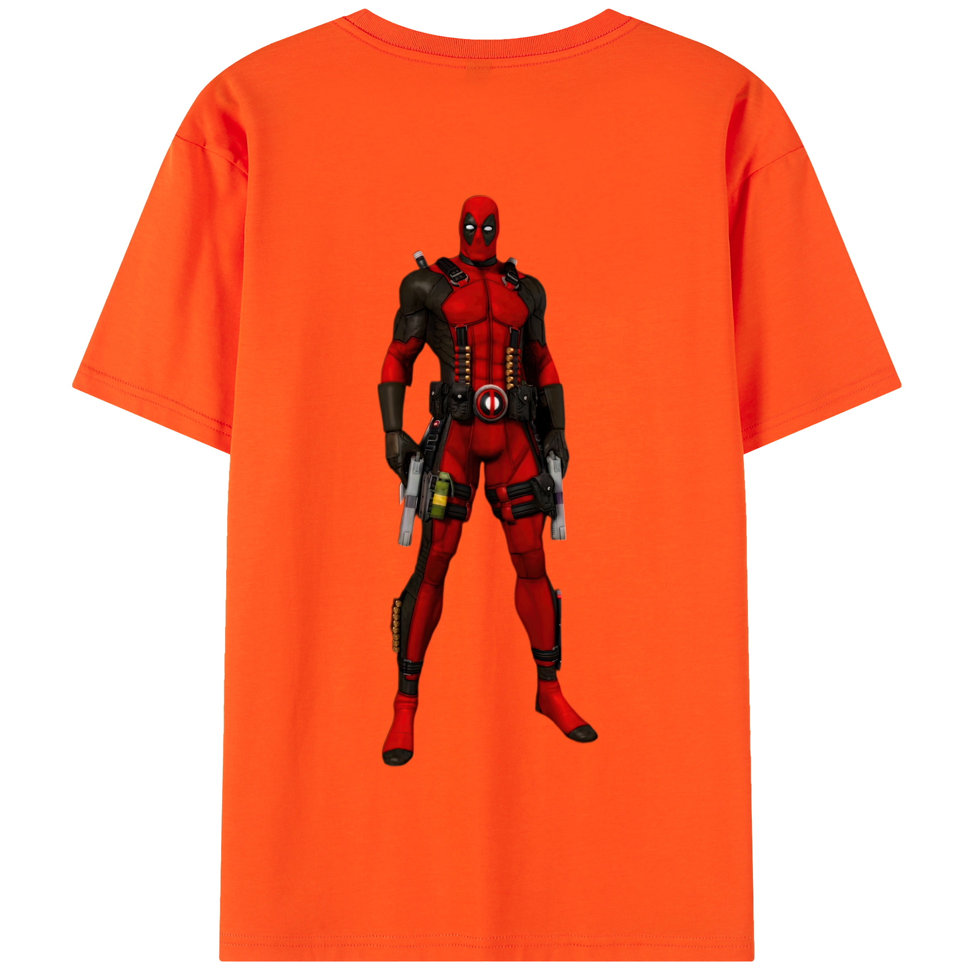 （画像用） Deadpool デッドプール 綿100％半袖Tシャツ（背面プリント）