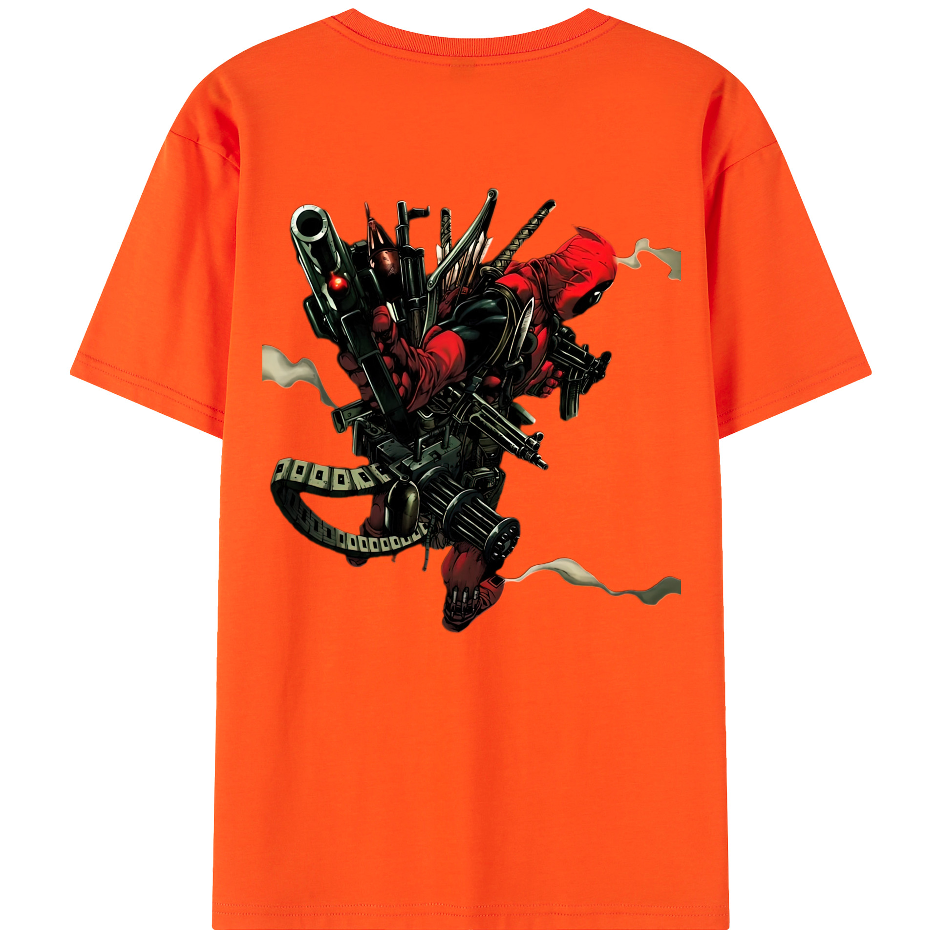 （画像用） Deadpool デッドプール 綿100％半袖Tシャツ（背面プリント）