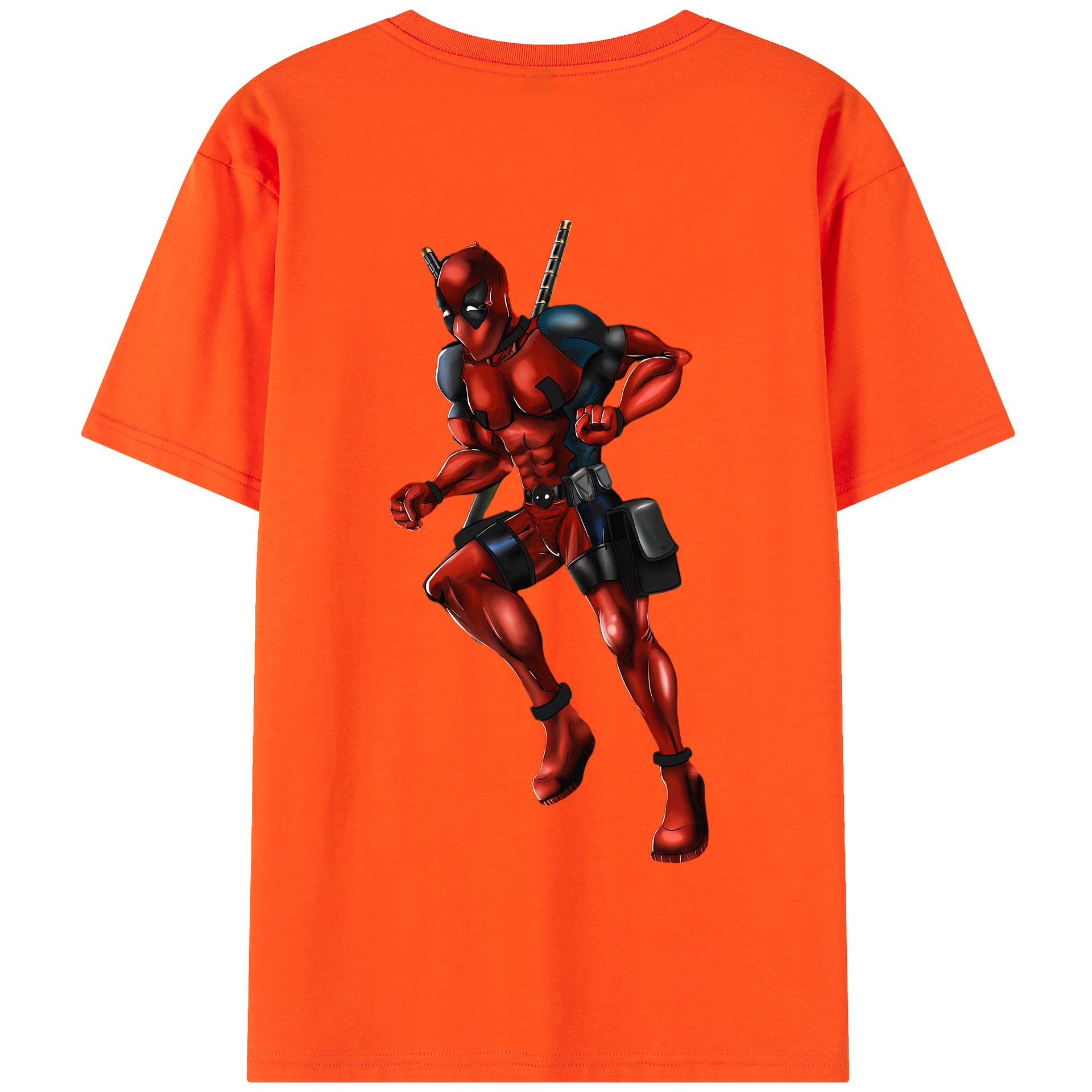 （画像用） Deadpool デッドプール 綿100％半袖Tシャツ（背面プリント）