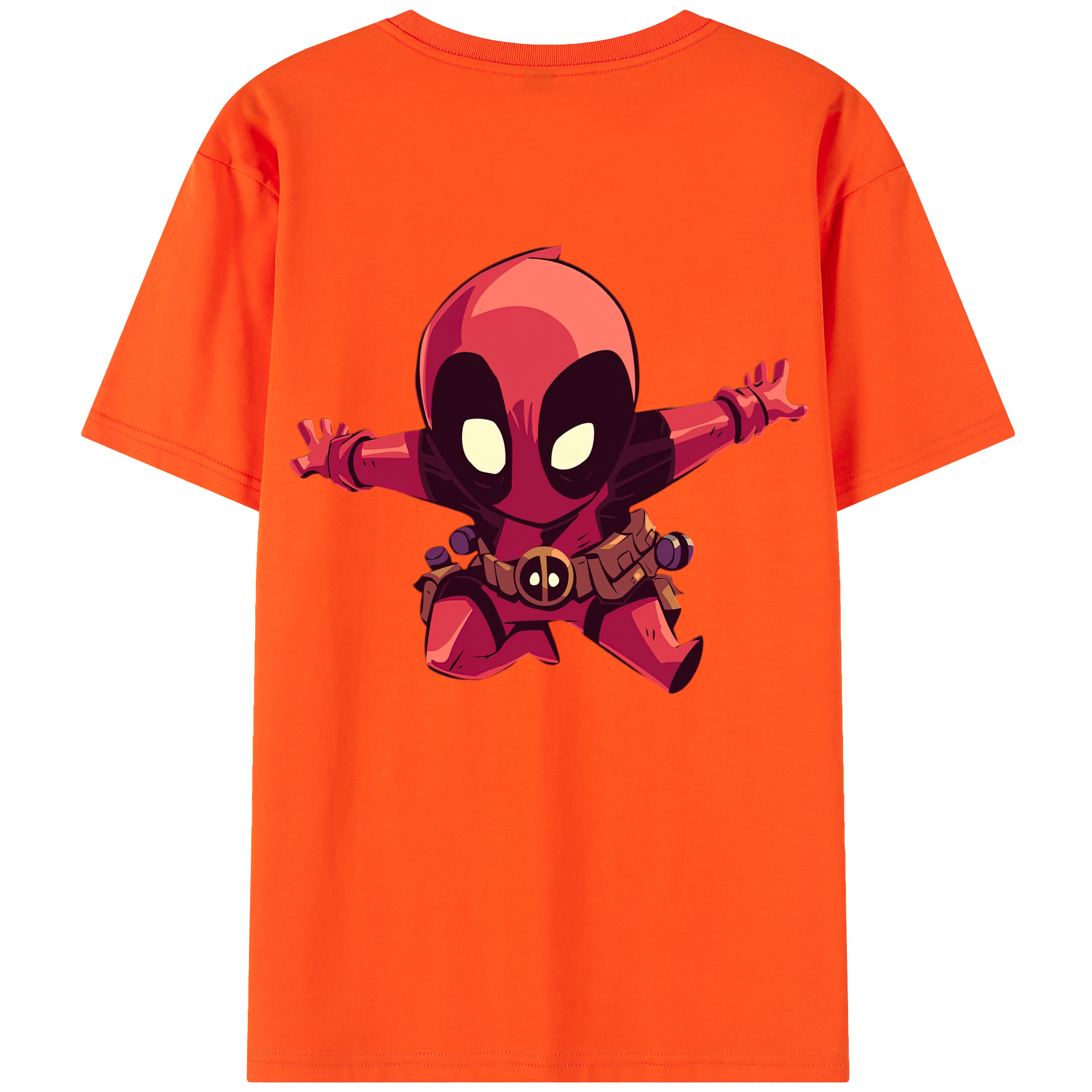 （画像用） Deadpool デッドプール 綿100％半袖Tシャツ（背面プリント）