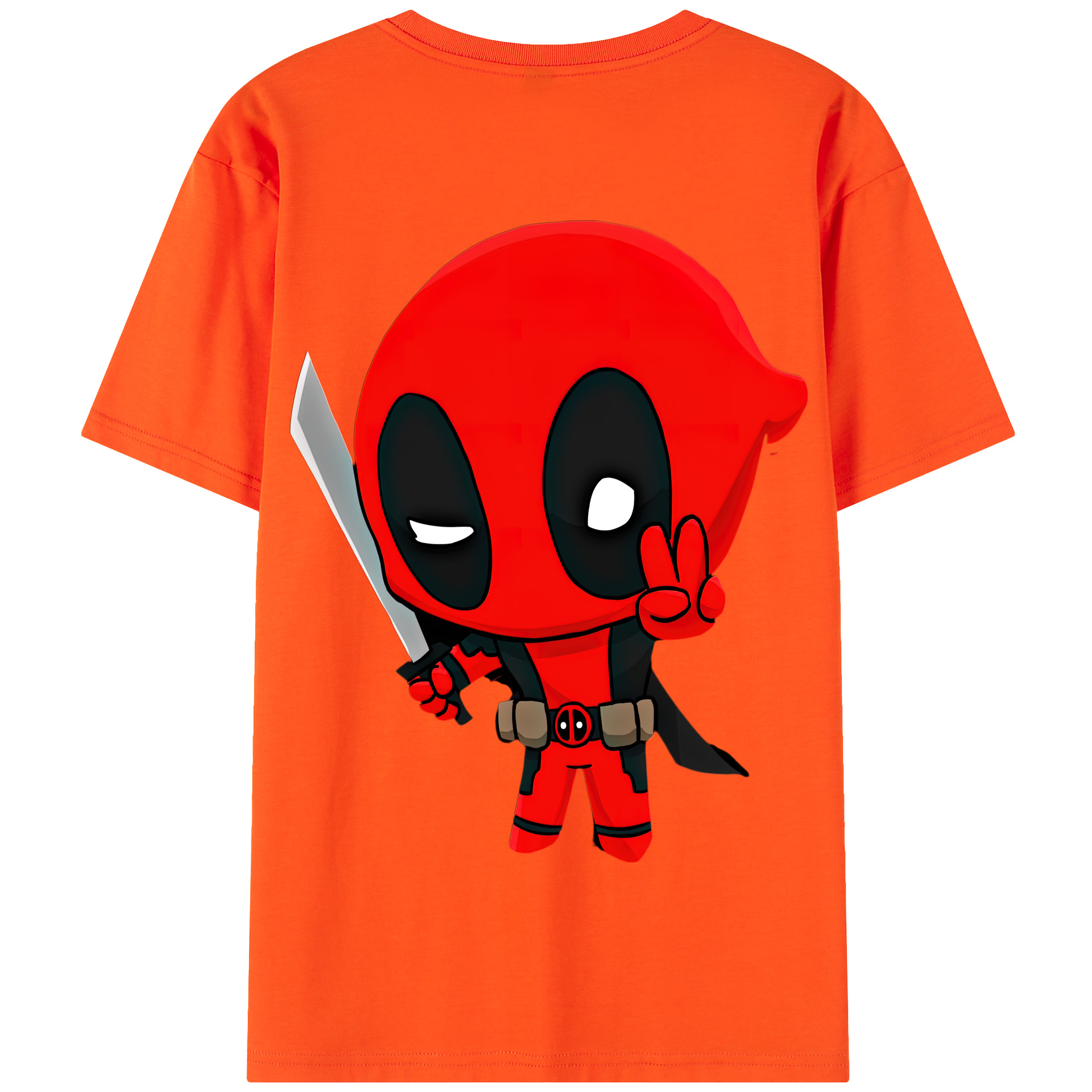 （画像用） Deadpool デッドプール 綿100％半袖Tシャツ（背面プリント）