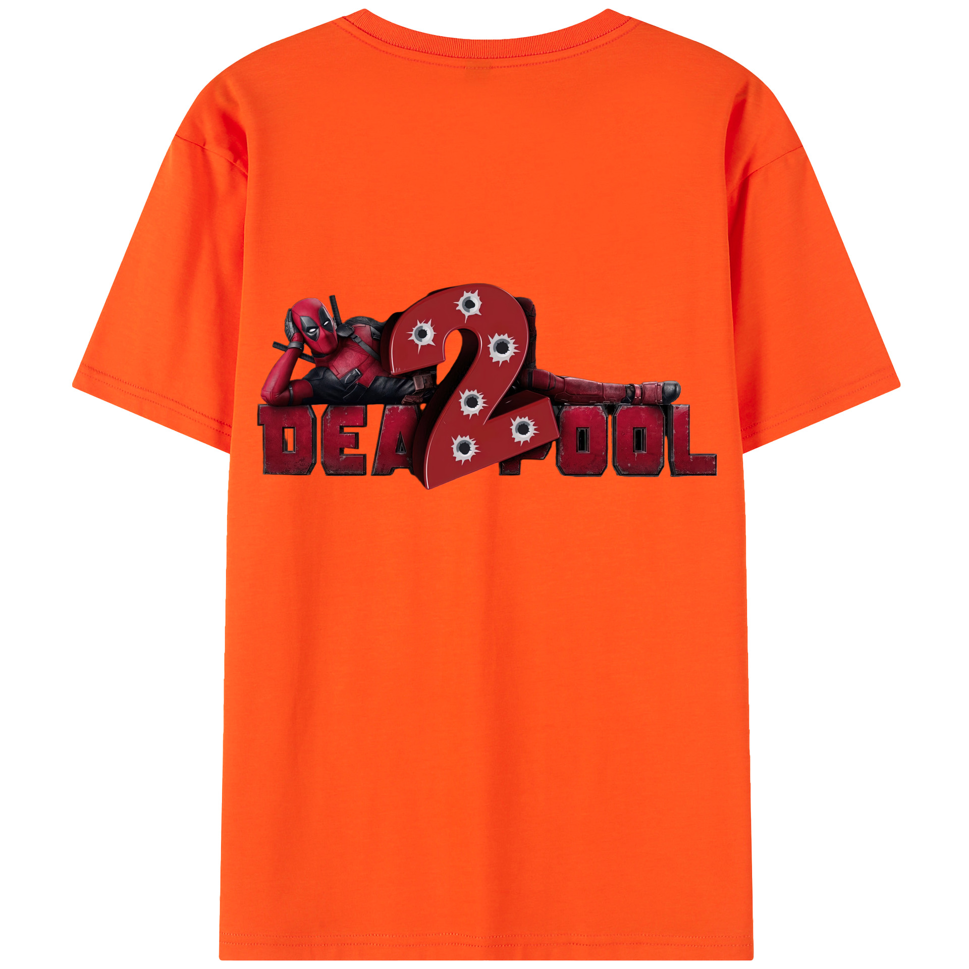 （画像用） Deadpool デッドプール 綿100％半袖Tシャツ（背面プリント）