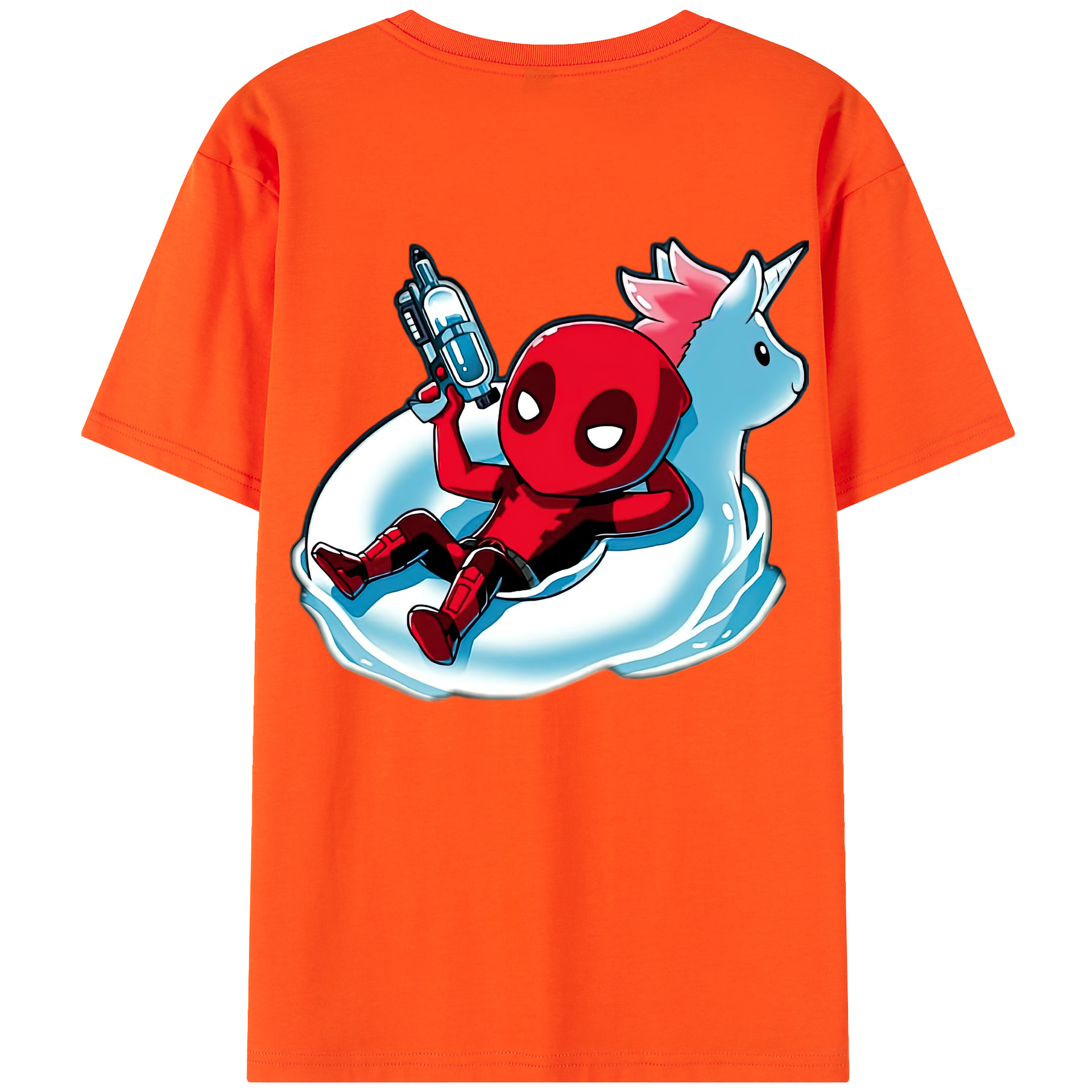 （画像用） Deadpool デッドプール 綿100％半袖Tシャツ（背面プリント）