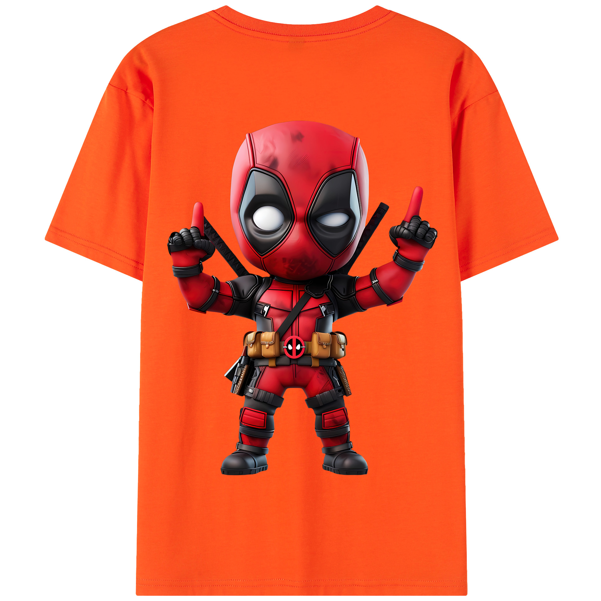 （画像用） Deadpool デッドプール 綿100％半袖Tシャツ（背面プリント）