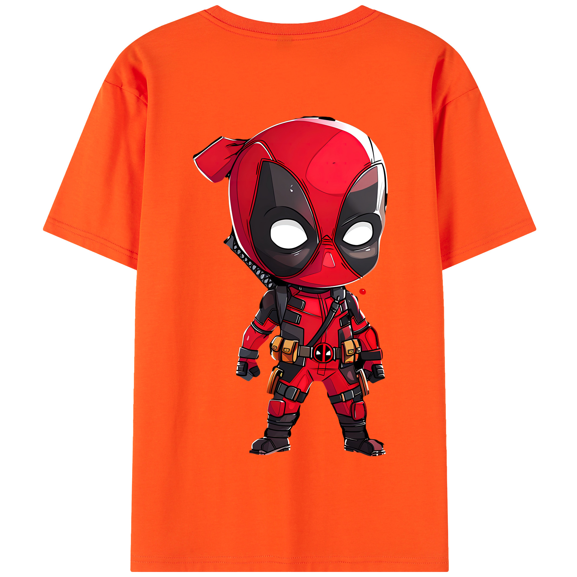 （画像用） Deadpool デッドプール 綿100％半袖Tシャツ（背面プリント）