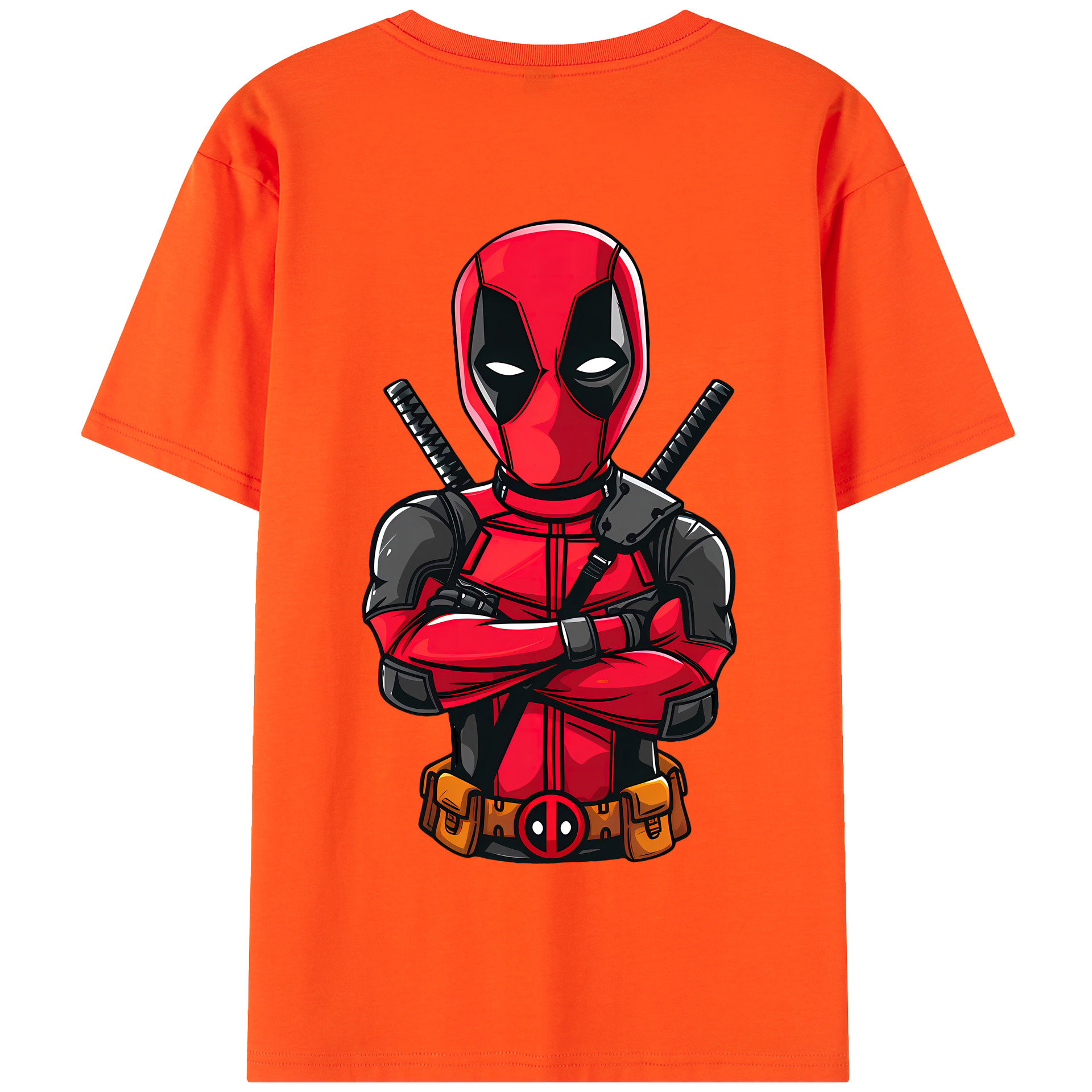 （画像用） Deadpool デッドプール 綿100％半袖Tシャツ（背面プリント）